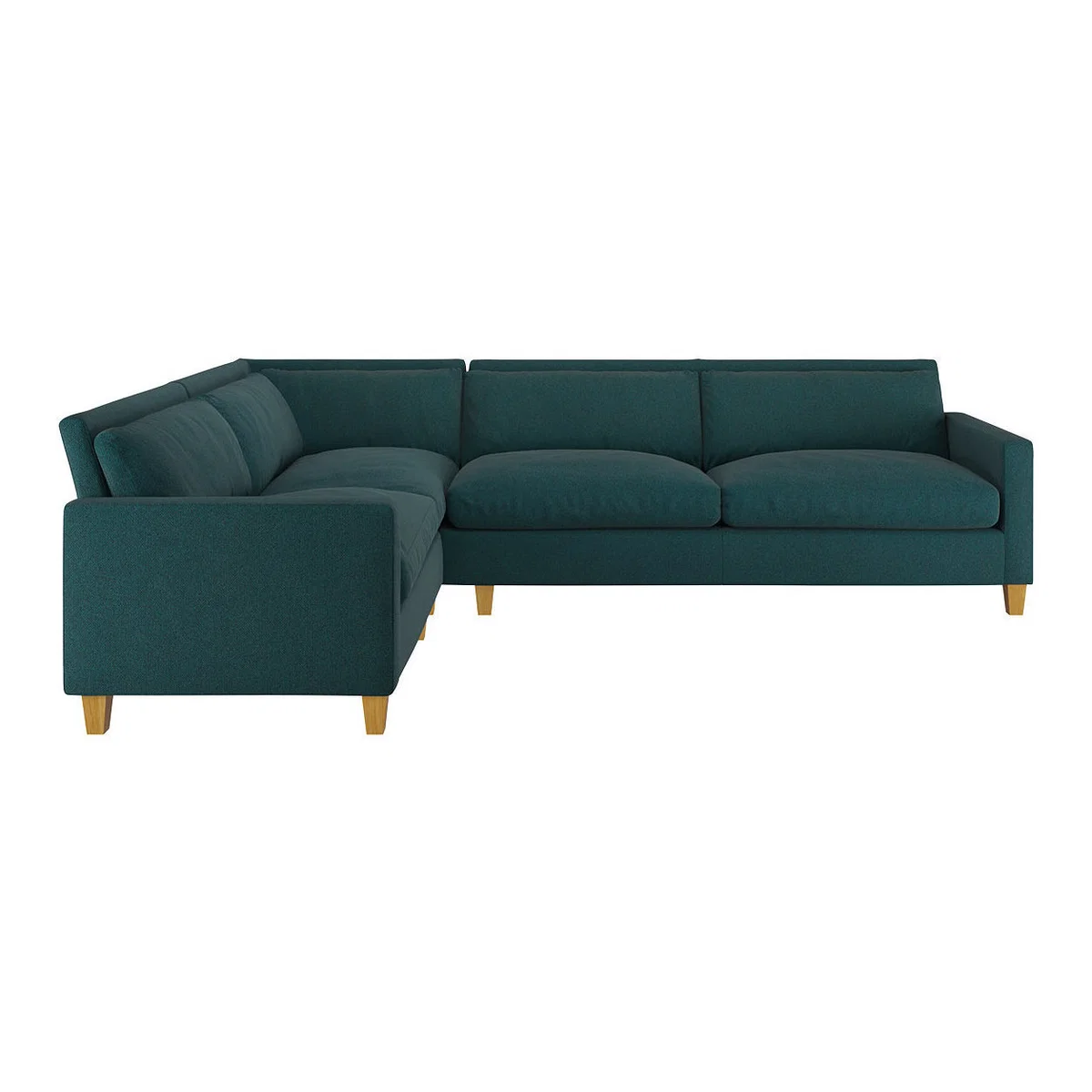 Chester Teal Green Herringbone Wool Mix Right-Arm Corner Sofa, Green – image 1