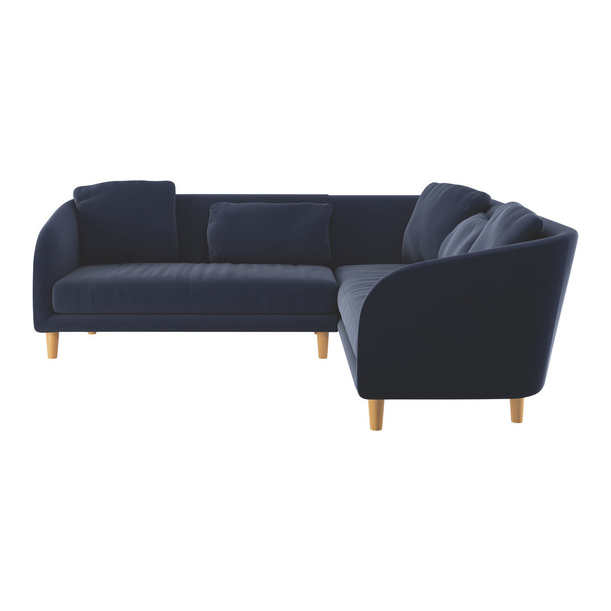 Colby Navy Blue Velvet Left-Arm Corner Sofa, Dark Blue – image 1
