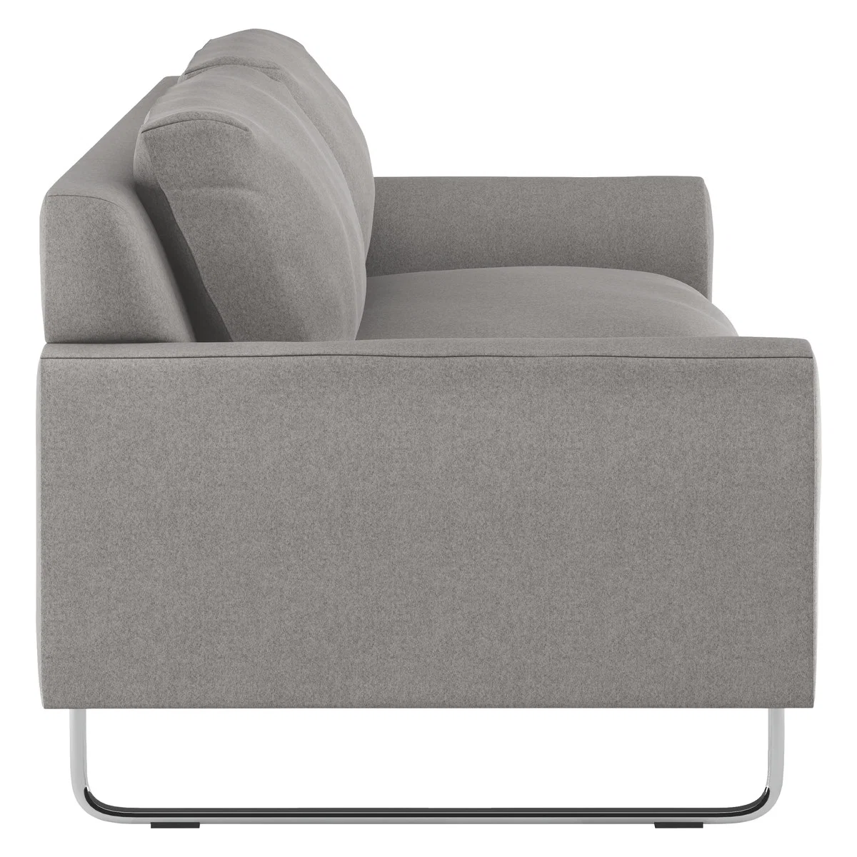 Lyle Grey Wool 2 Seater Sofa, Metal Legs, Grey – image 3