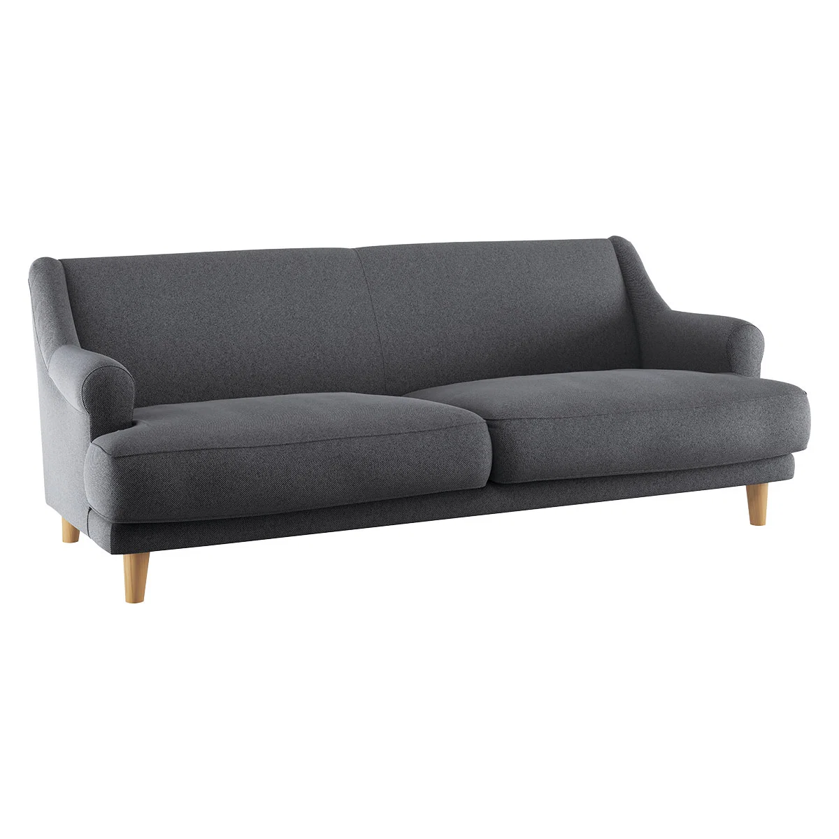 Townsend Charcoal Grey FaBric 3 Seater Sofa, Charcoal – image 3