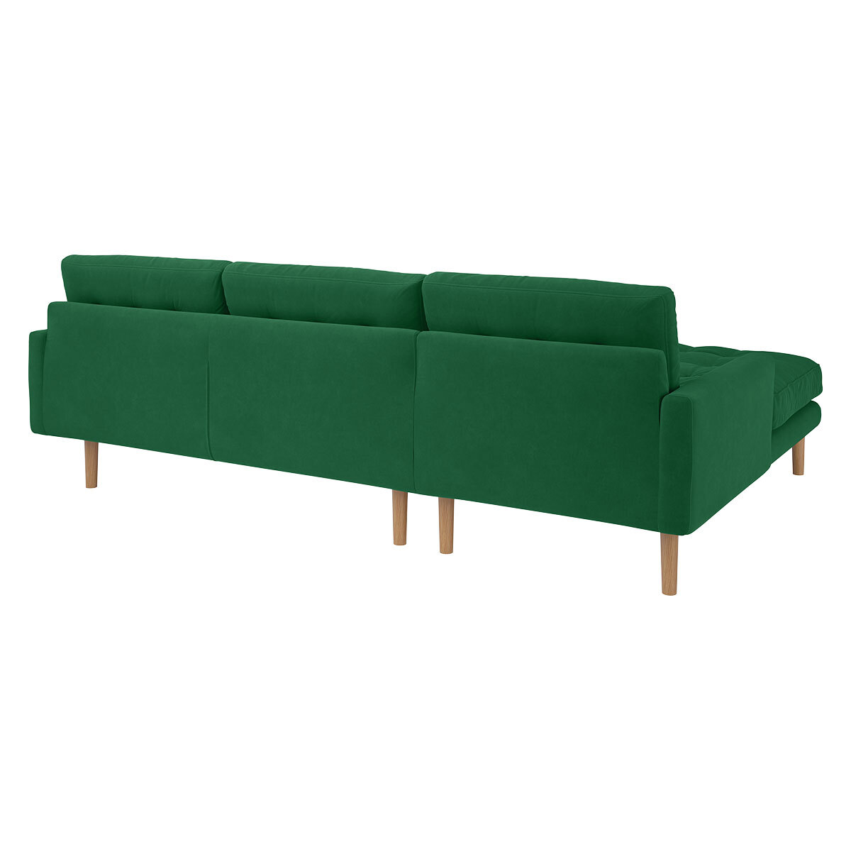 Fenner Green Velvet Left-Hand 4 Seater Chaise Sofa, Green – image 5