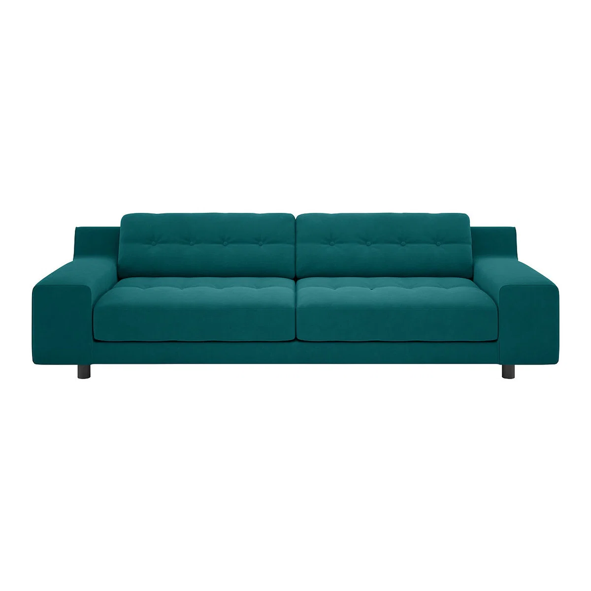 Hendricks Teal Velvet 4 Seater Sofa, Teal – image 1