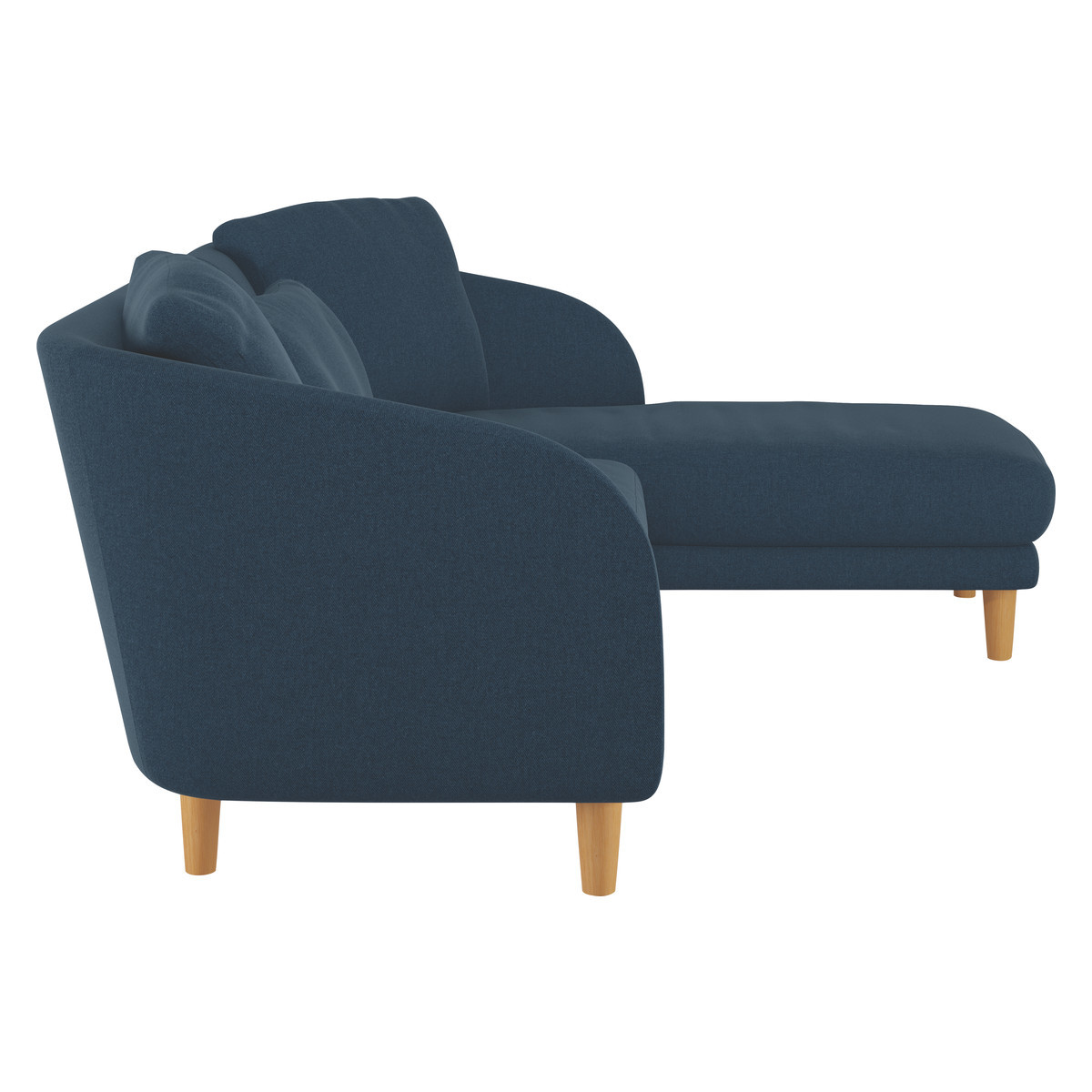 Colby Navy Blue Wool Tweed Right Arm Chaise Sofa, Navy – image 4