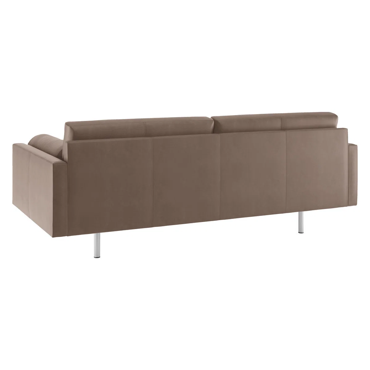 Spencer Light Brown Luxury Leather 3 Seater Sofa, Metal Legs, Light Brown – image 5