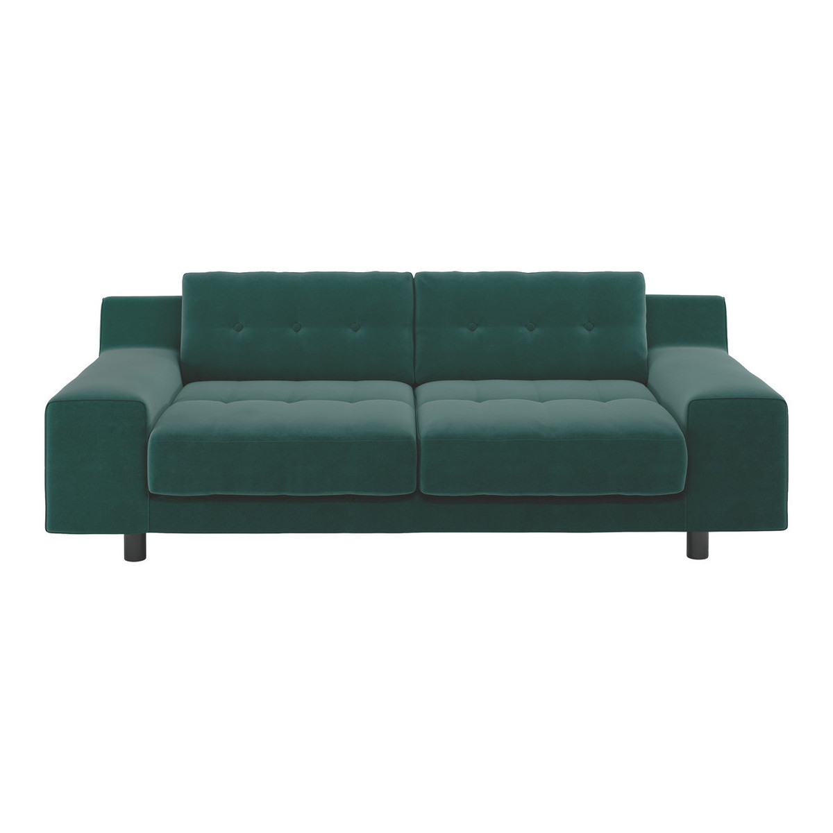 Habitat Hendricks 3 Seater Velvet Sofa - Emerald Green, Emerald Green – image 1
