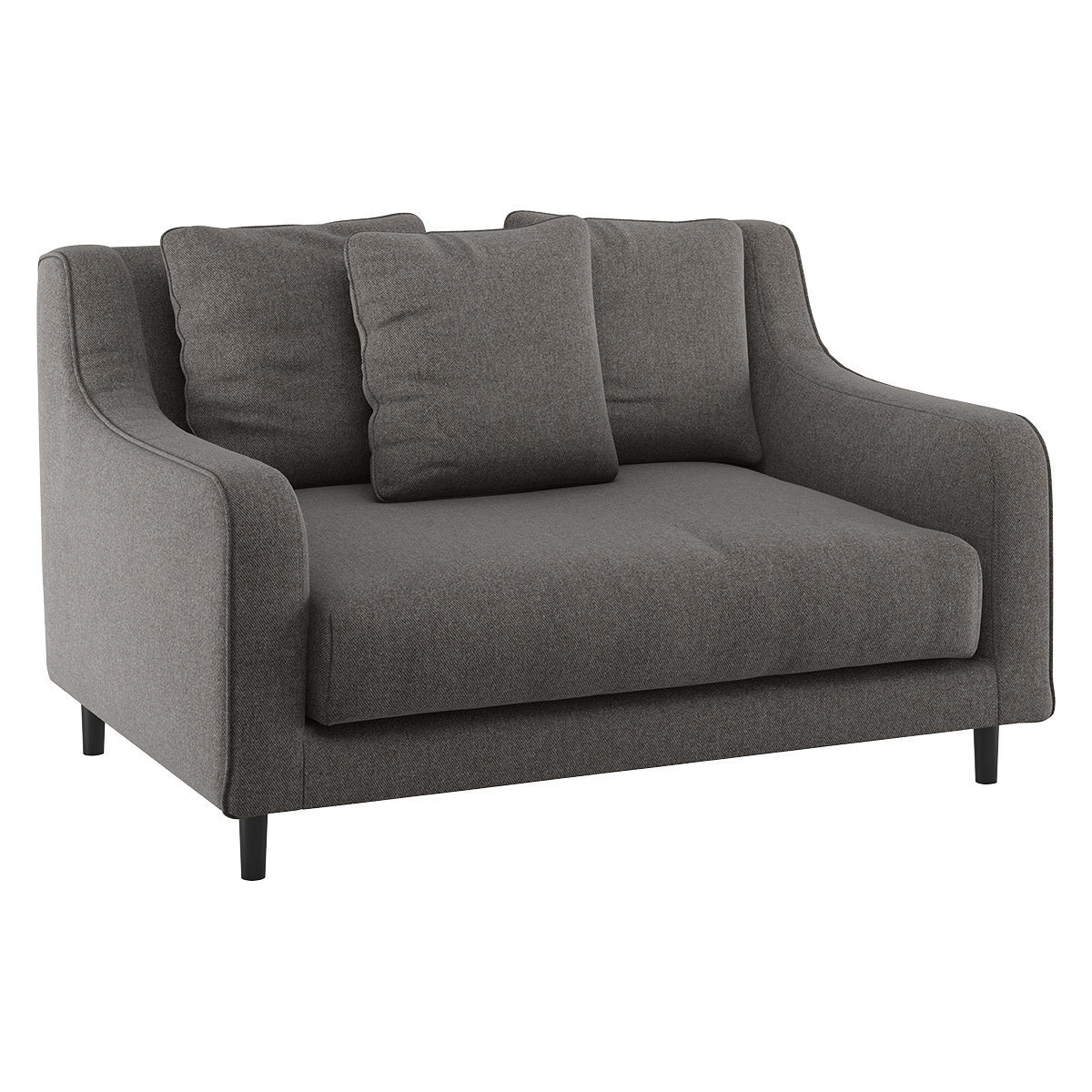 Swift Charcoal Grey Wool Loveseat Sofa, Charcoal – image 3