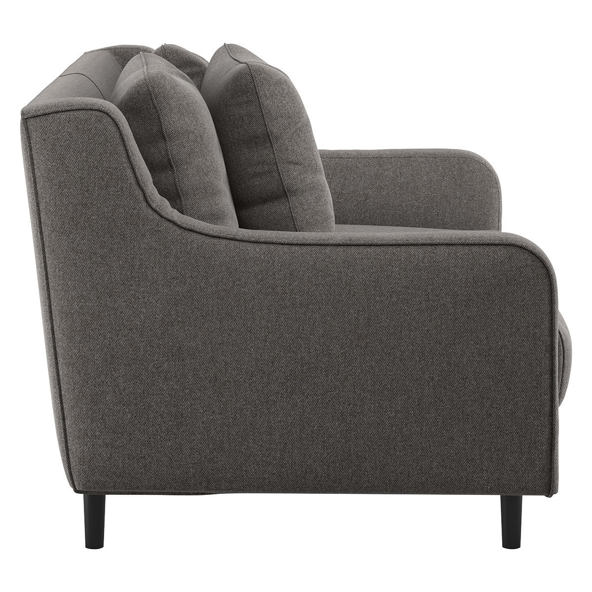 Swift Charcoal Grey Wool Loveseat Sofa, Charcoal – image 4
