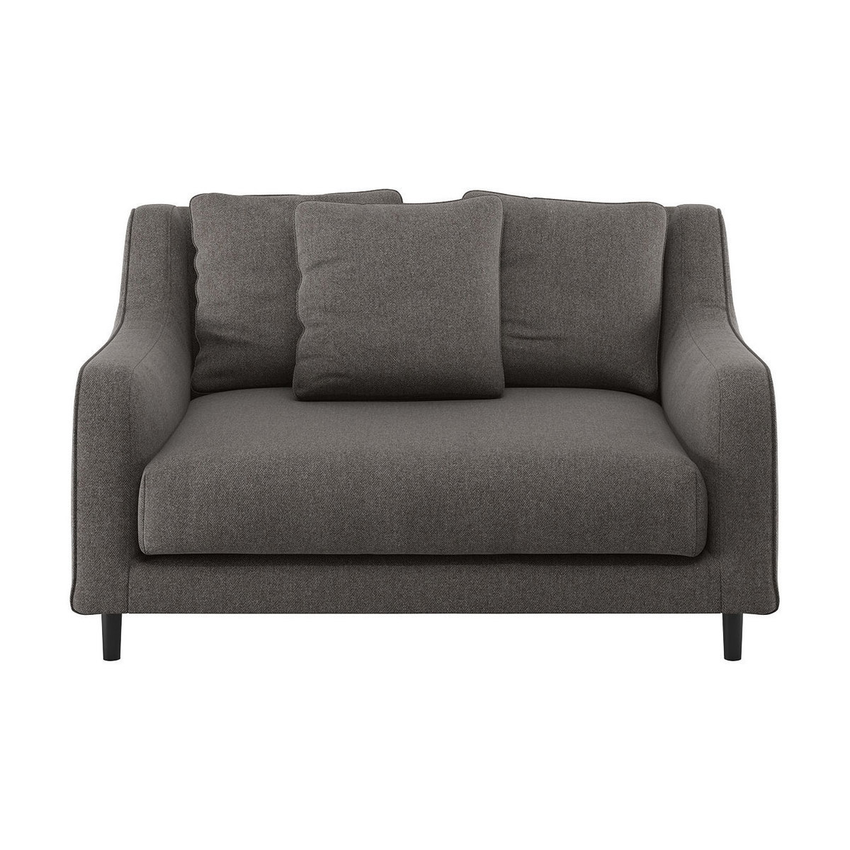 Swift Charcoal Grey Wool Loveseat Sofa, Charcoal – image 1
