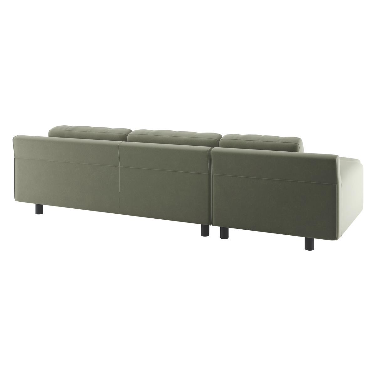 Hendricks Sage Green Velvet Left Arm Chaise Sofa, Green Green – image 5