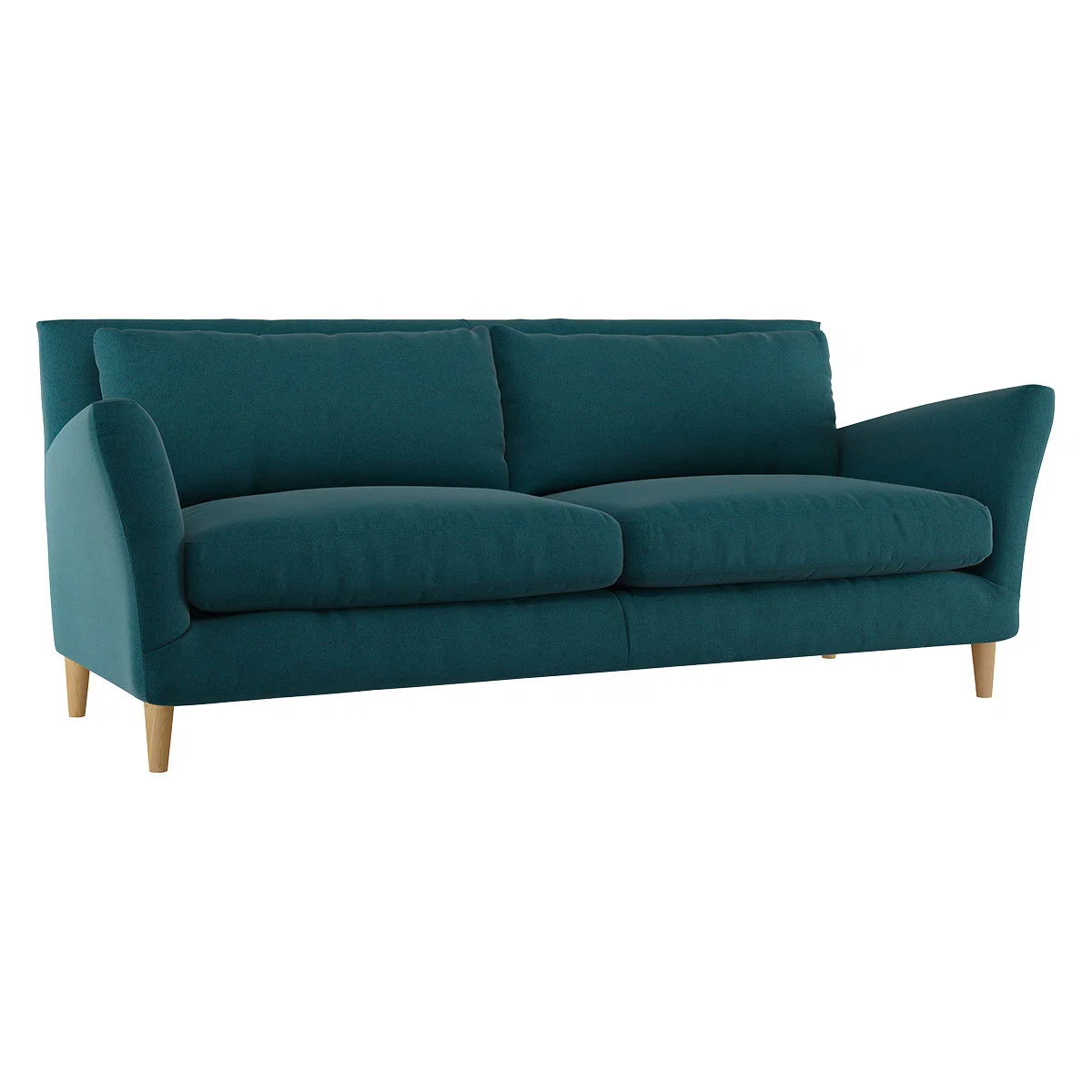 Keele Teal Green Wool 3 Seat Sofa, Green – image 3