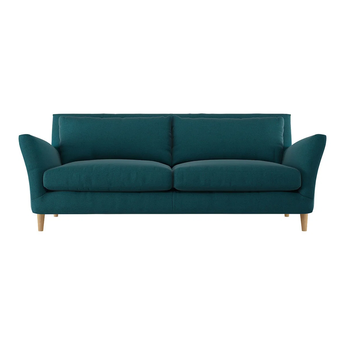 Keele Teal Green Wool 3 Seat Sofa, Green – image 1