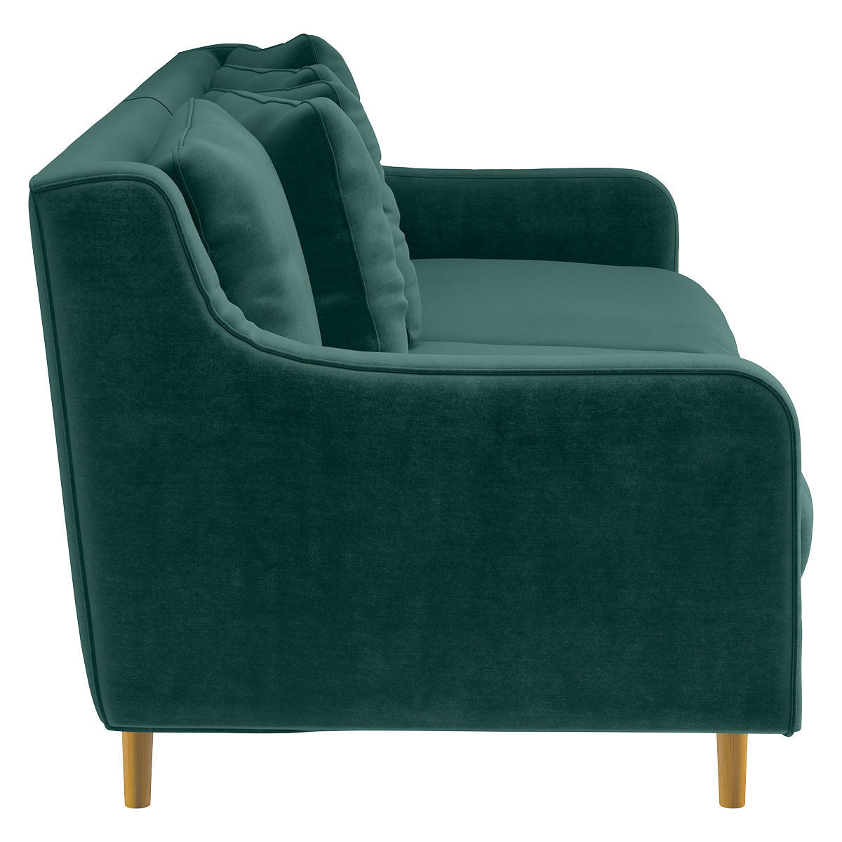 Swift Emerald Green Velvet 3 Seater Sofa, Green – image 4