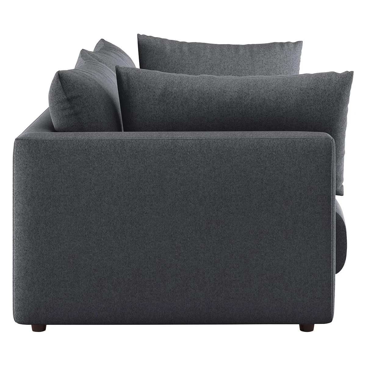 Clemence Charcoal Grey Wool 3 Seat Sofa, Charcoal – image 3