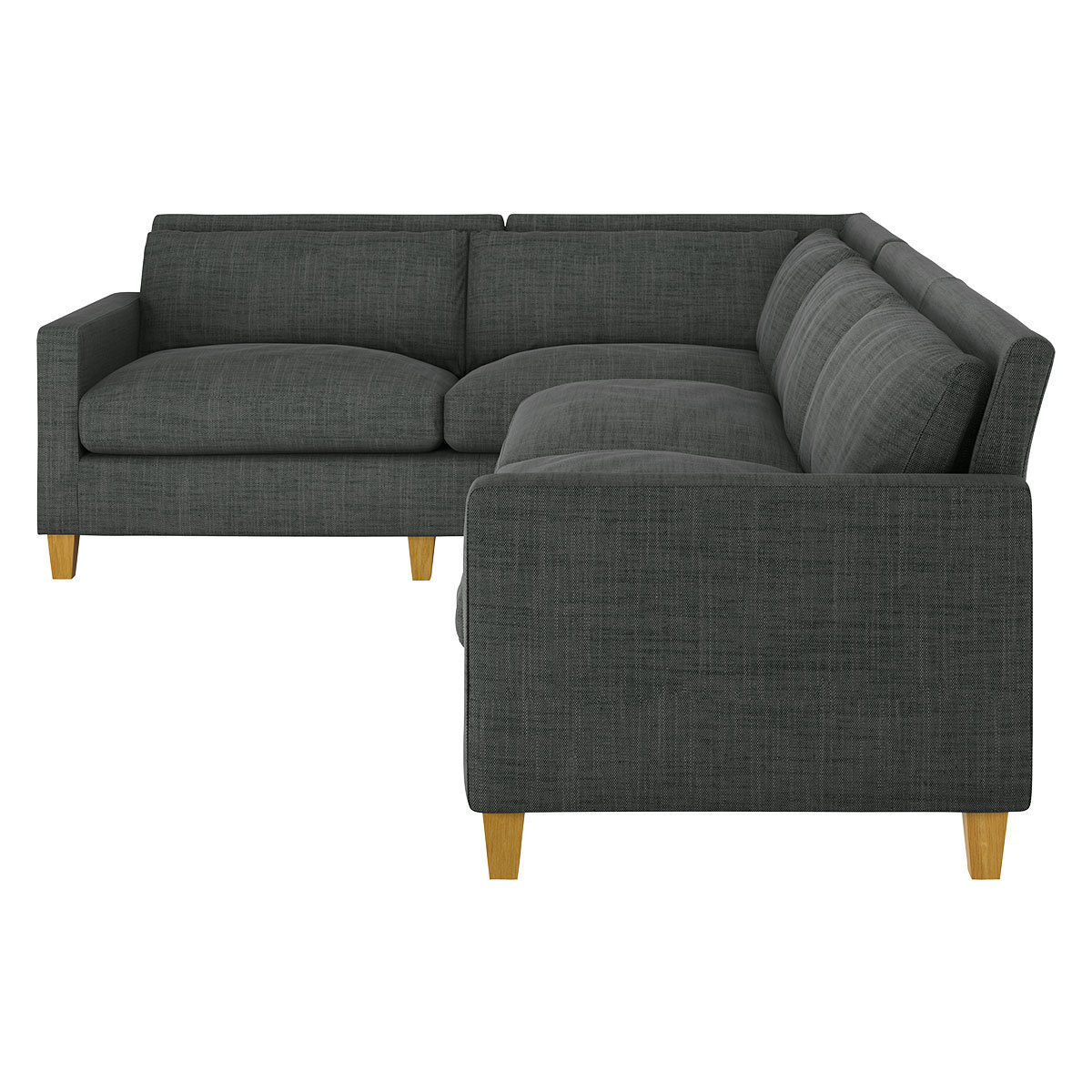 Chester Charcoal Grey Italian Woven Right-Arm Corner Sofa, Charcoal – image 3