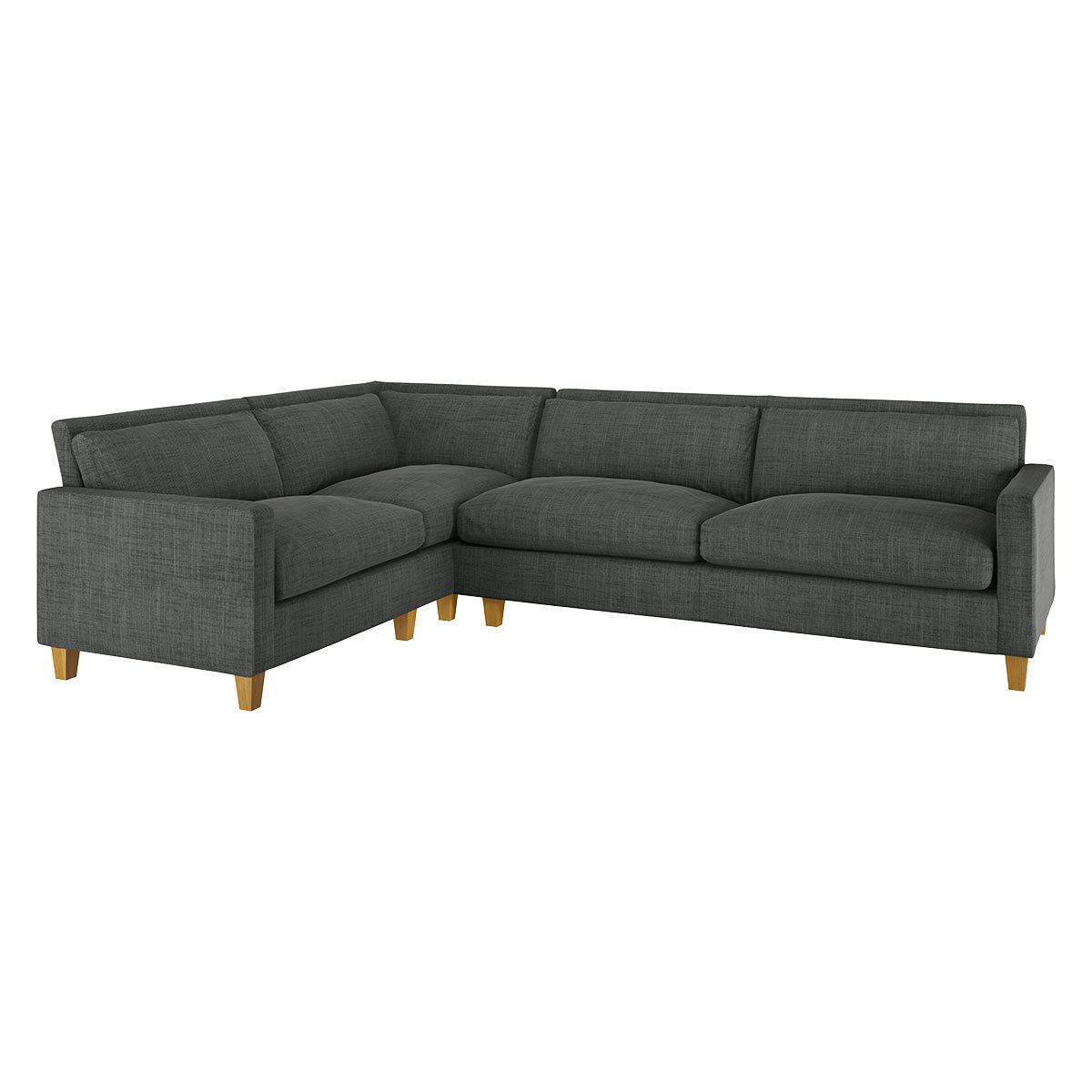 Chester Charcoal Grey Italian Woven Right-Arm Corner Sofa, Charcoal – image 4