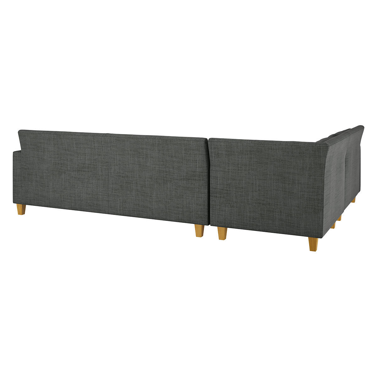 Chester Charcoal Grey Italian Woven Right-Arm Corner Sofa, Charcoal – image 5