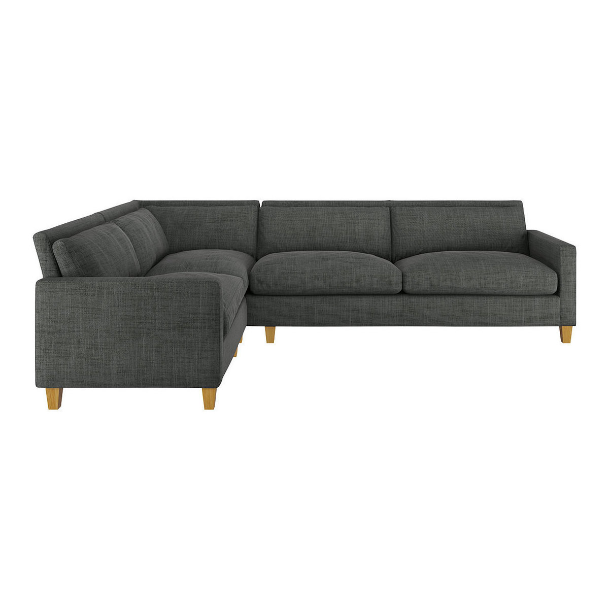 Chester Charcoal Grey Italian Woven Right-Arm Corner Sofa, Charcoal – image 1