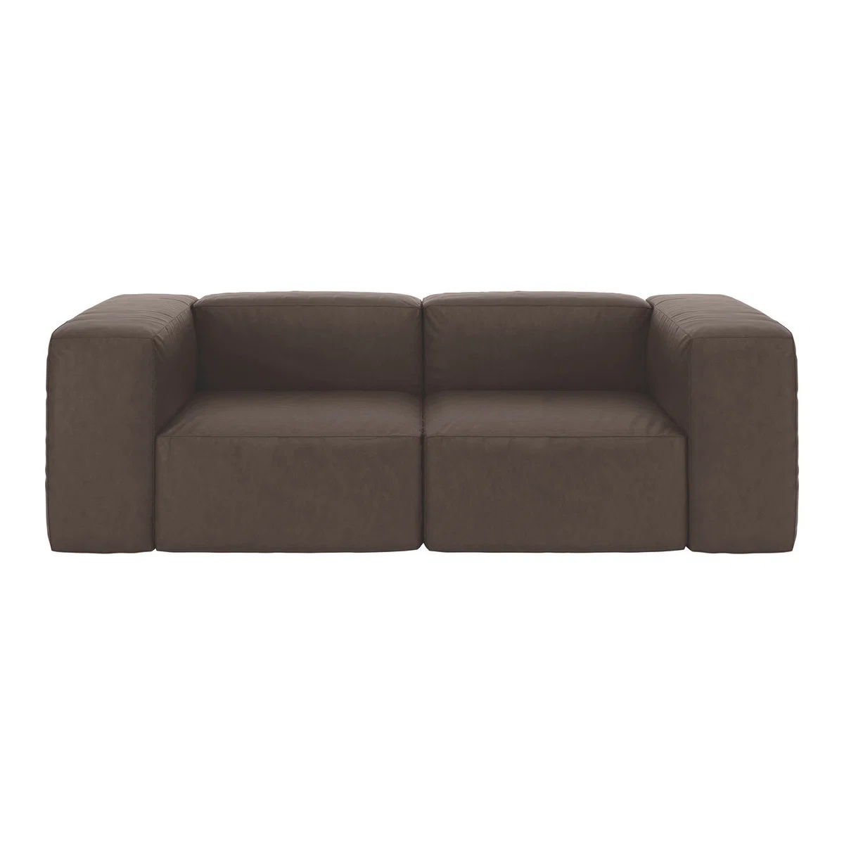 Opollo Chocolate Brown Luxury Leather 3 Seater Sofa, Brown – image 1