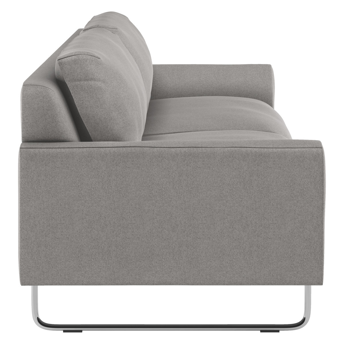 Lyle Grey Wool 3 Seater Sofa, Metal Legs, Grey – image 3