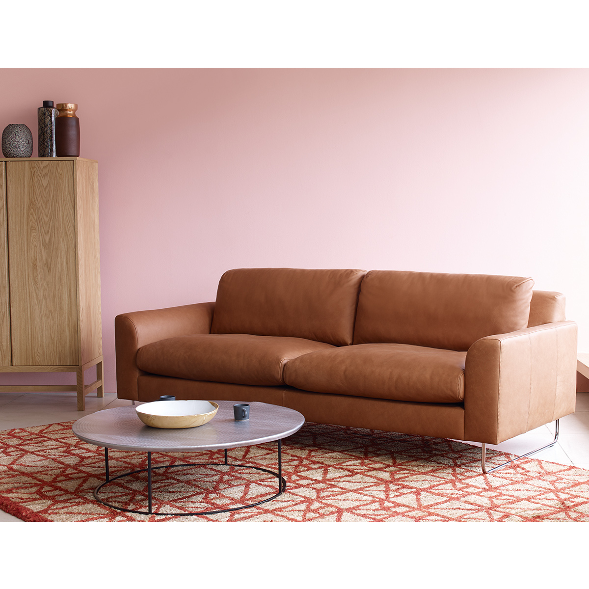 Lyle Grey Wool 3 Seater Sofa, Metal Legs, Grey – image 5