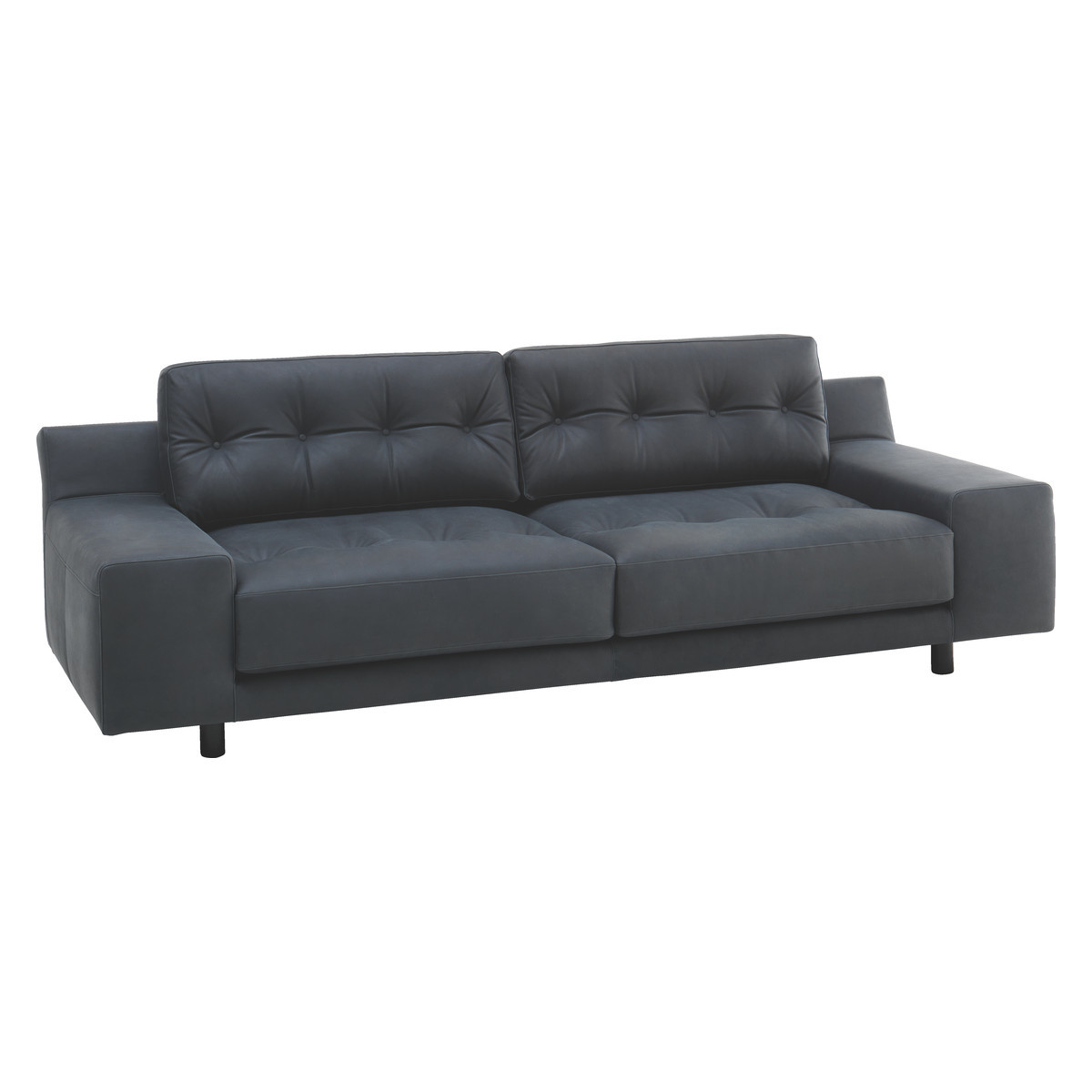 Hendricks Dark Grey Luxury Leather 4 Seater Sofa, Grey – image 3
