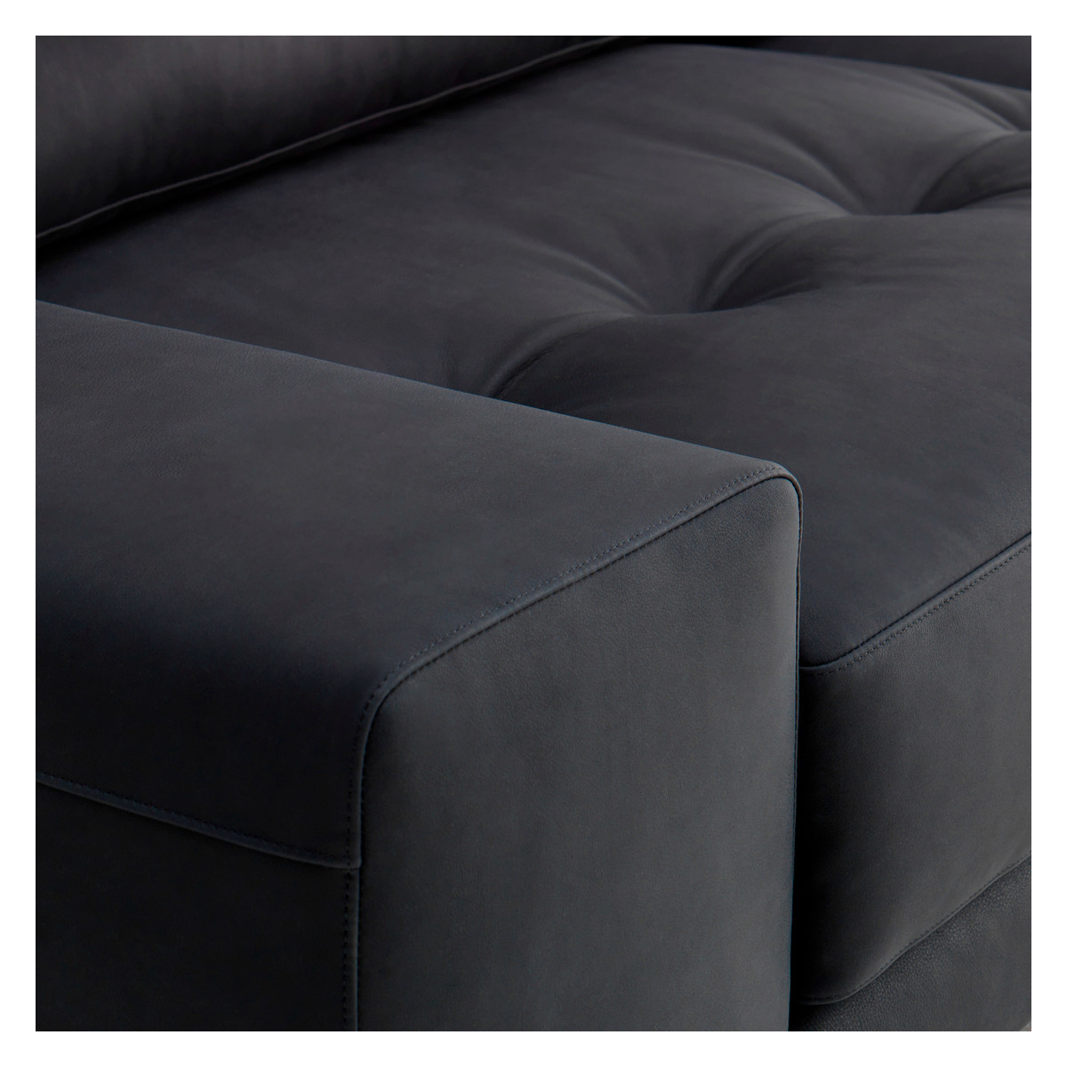 Hendricks Dark Grey Luxury Leather 4 Seater Sofa, Grey – image 5