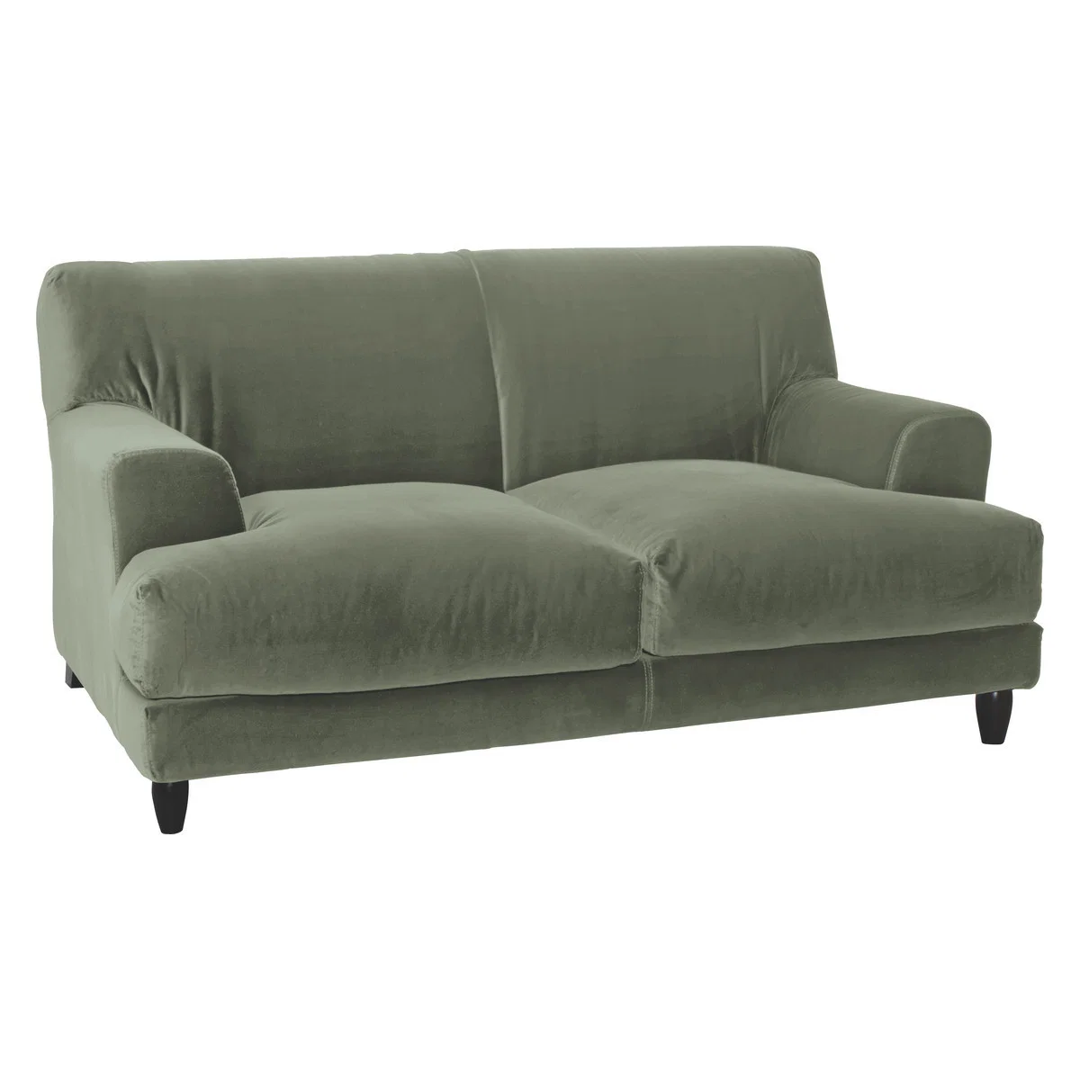 Askem Sage Green Velvet 2 Seater Sofa, Green Green – image 3