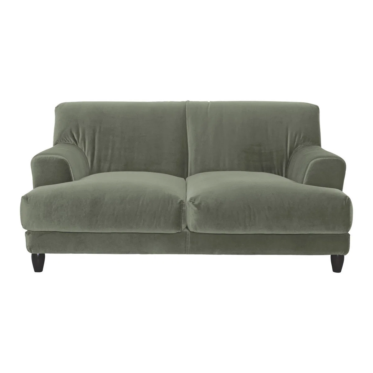 Askem Sage Green Velvet 2 Seater Sofa, Green Green – image 1