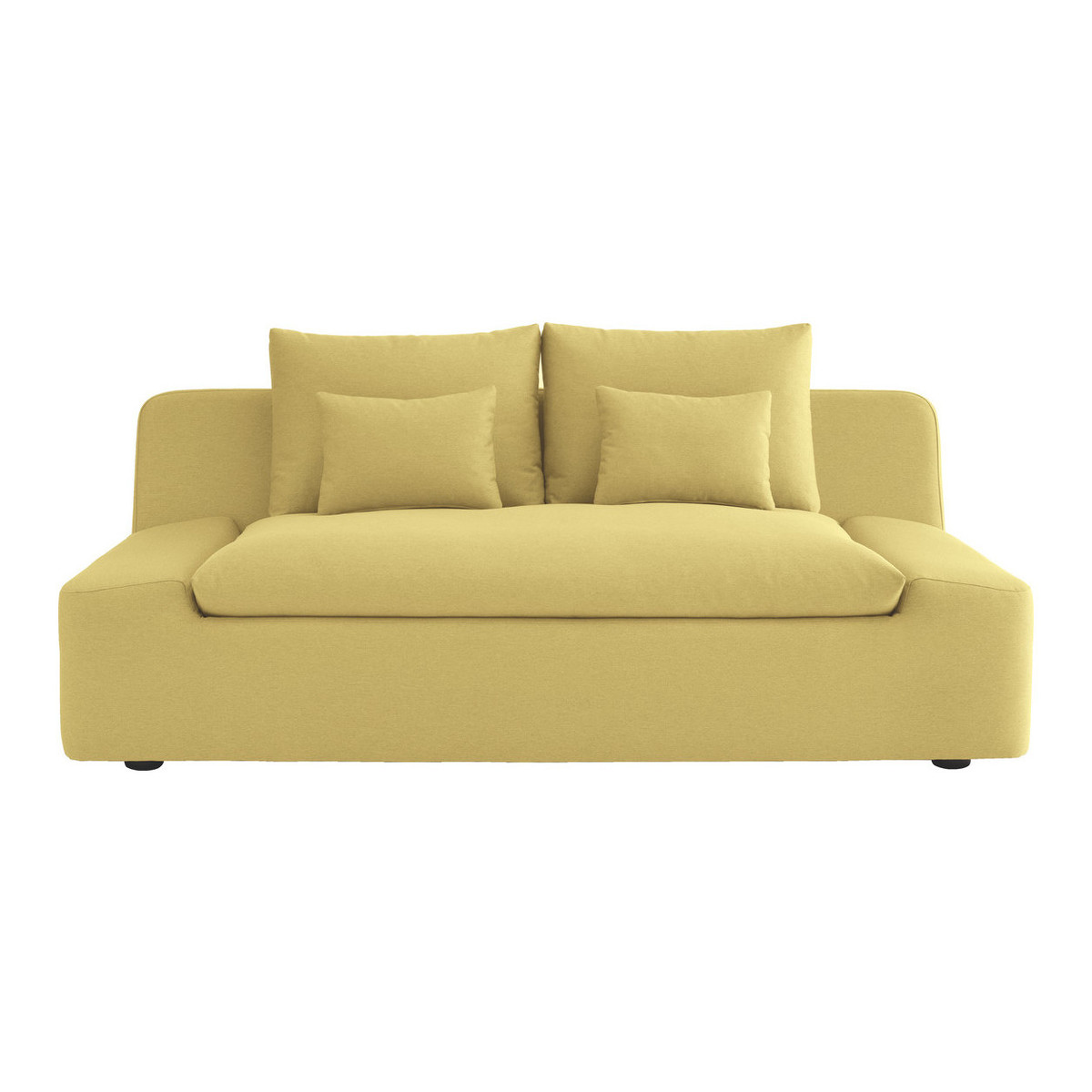 Kasha Yellow FaBric 3 Seater Sofa, Yellow – image 1