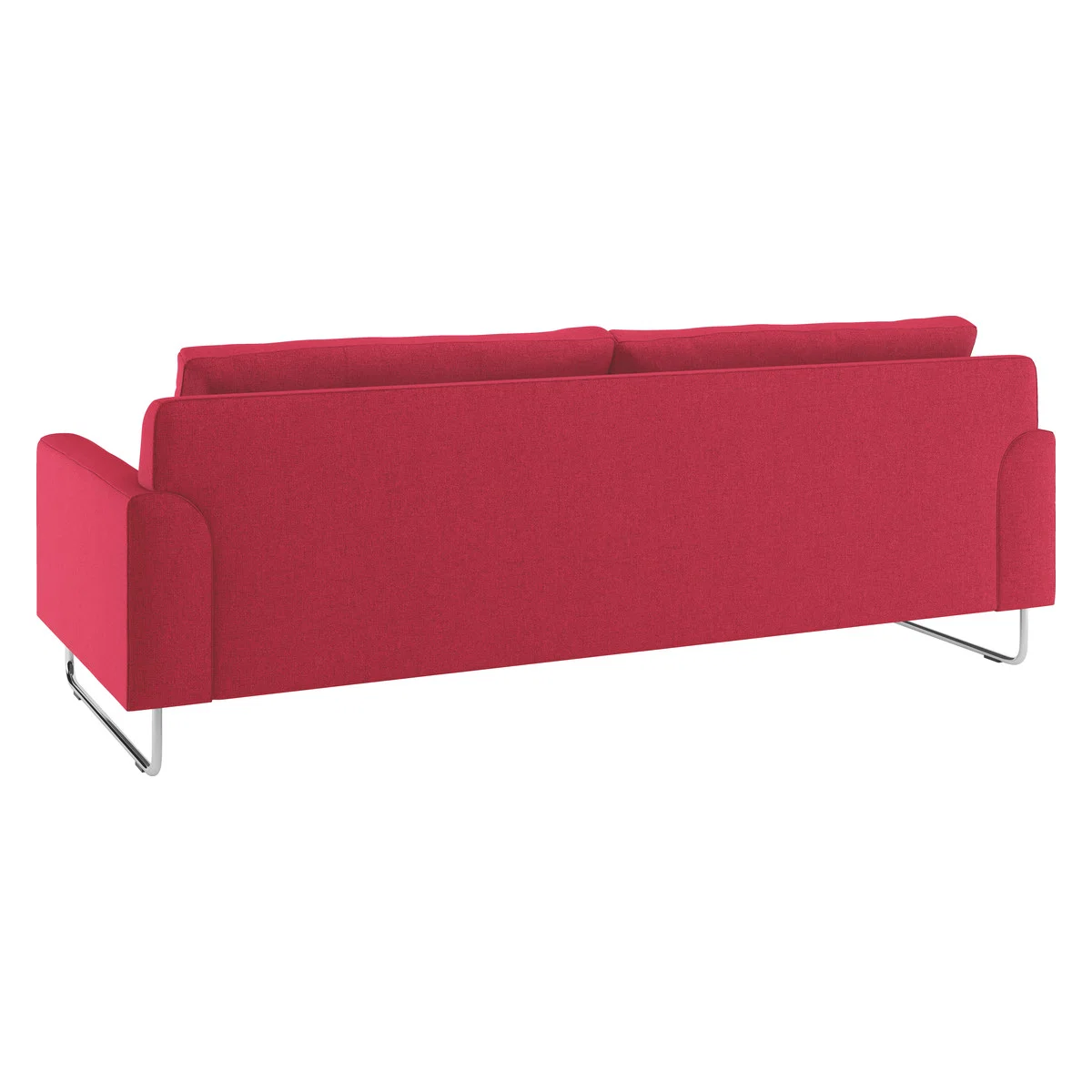 Lyle Red Textured FaBric 3 Seater Sofa, Red – image 4