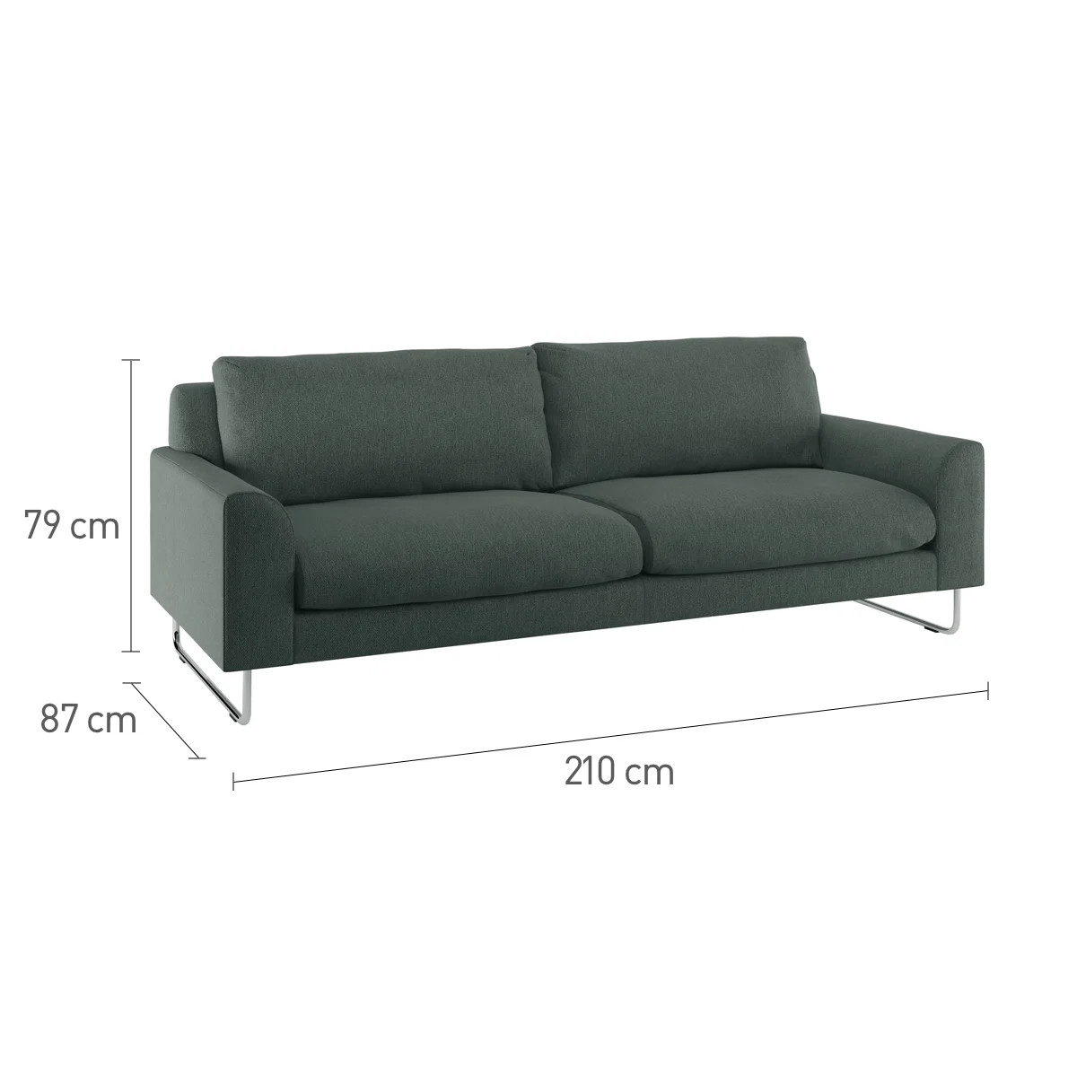 Lyle Red Textured FaBric 3 Seater Sofa, Red – image 6