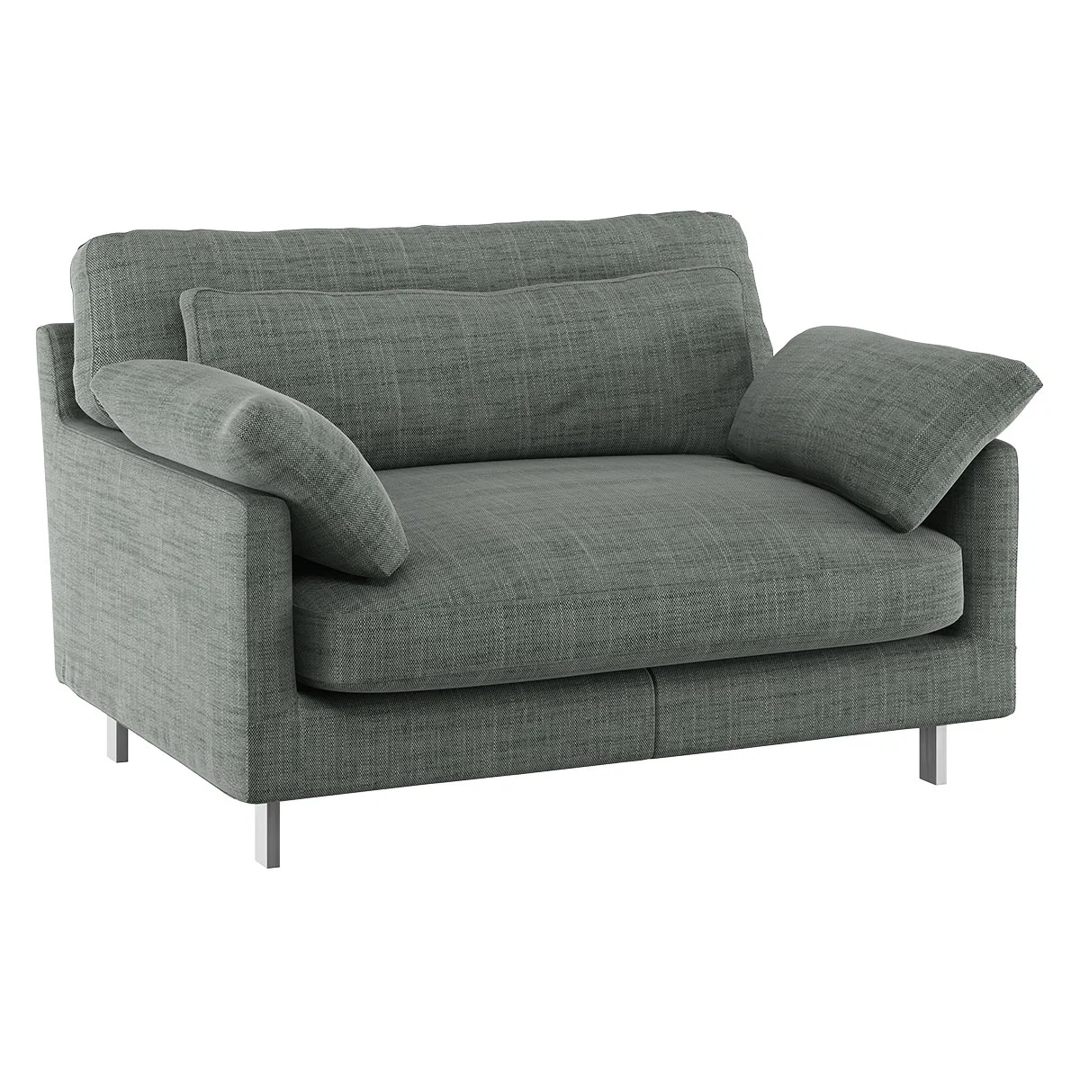 Cuscino Grey Italian Woven FaBric Compact Sofa, Grey – image 3