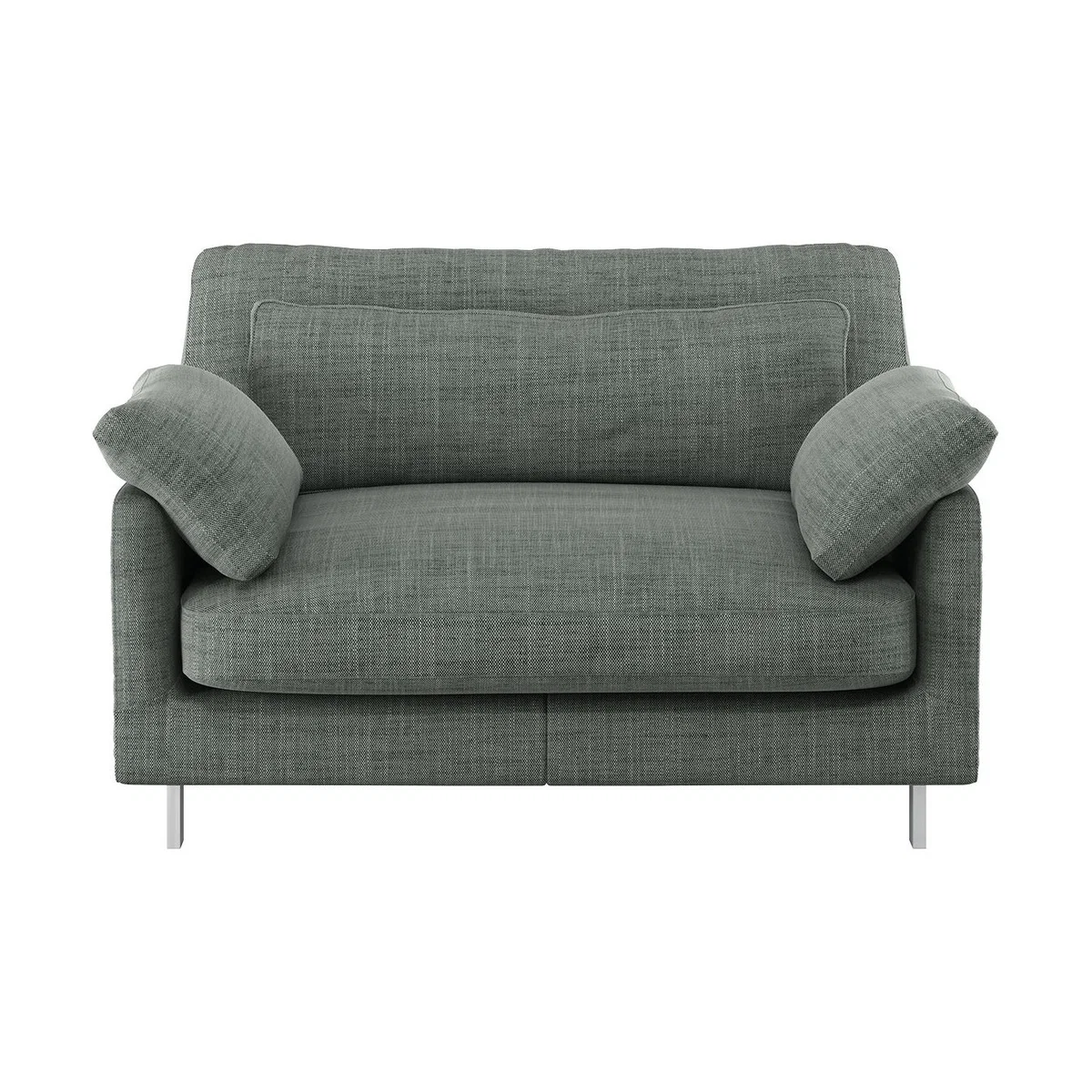 Cuscino Grey Italian Woven FaBric Compact Sofa, Grey – image 1