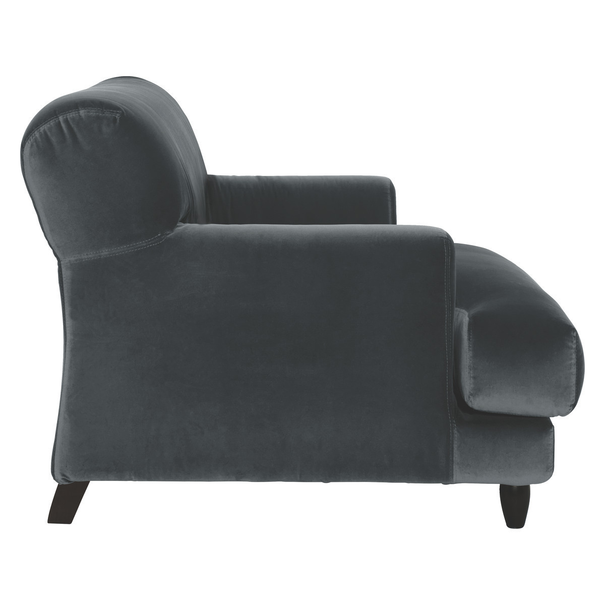 Askem Dark Grey Velvet Compact Sofa, Grey – image 4