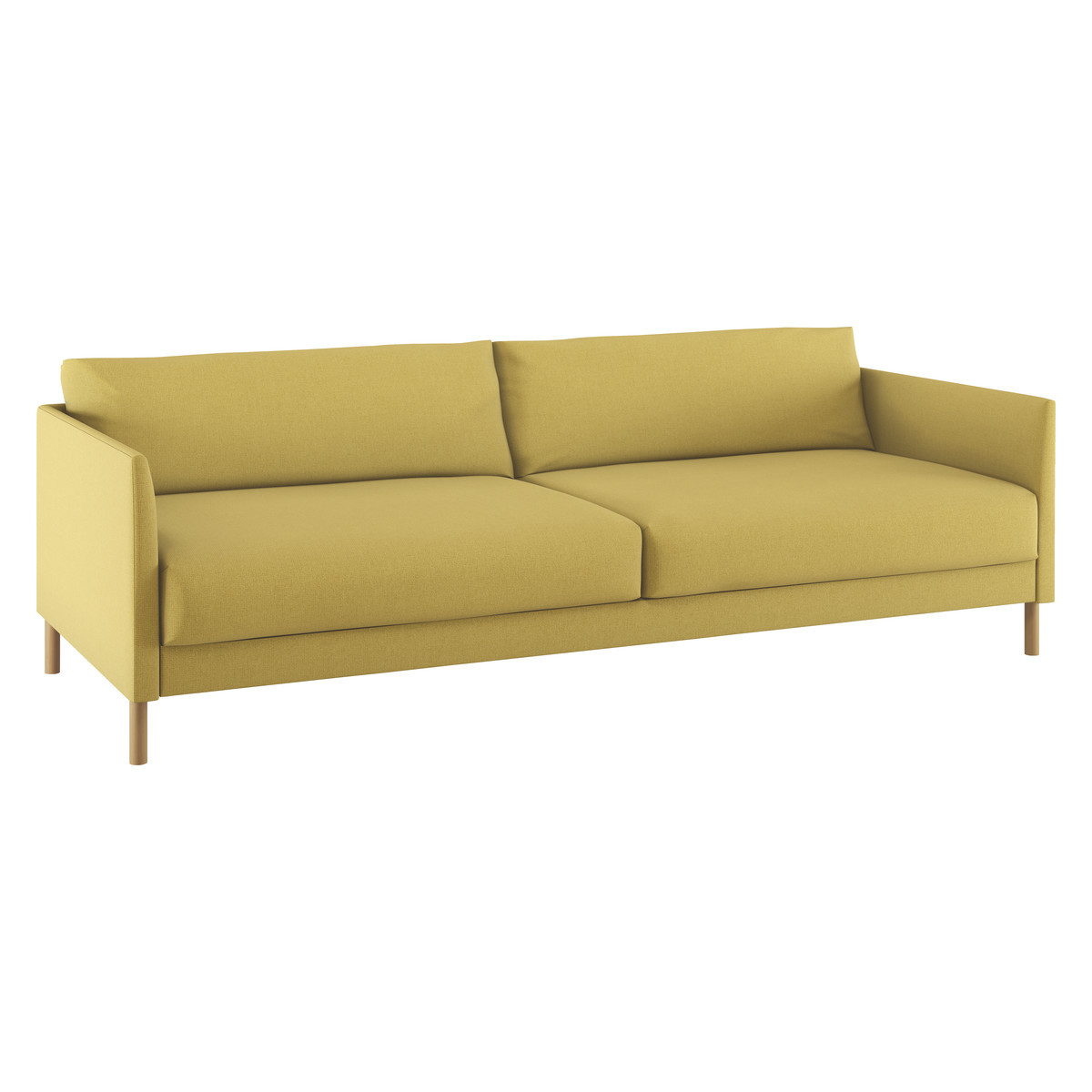 Hyde Yellow Textured Woven FaBric 3 Seater Sofa Bed, Yellow – image 5