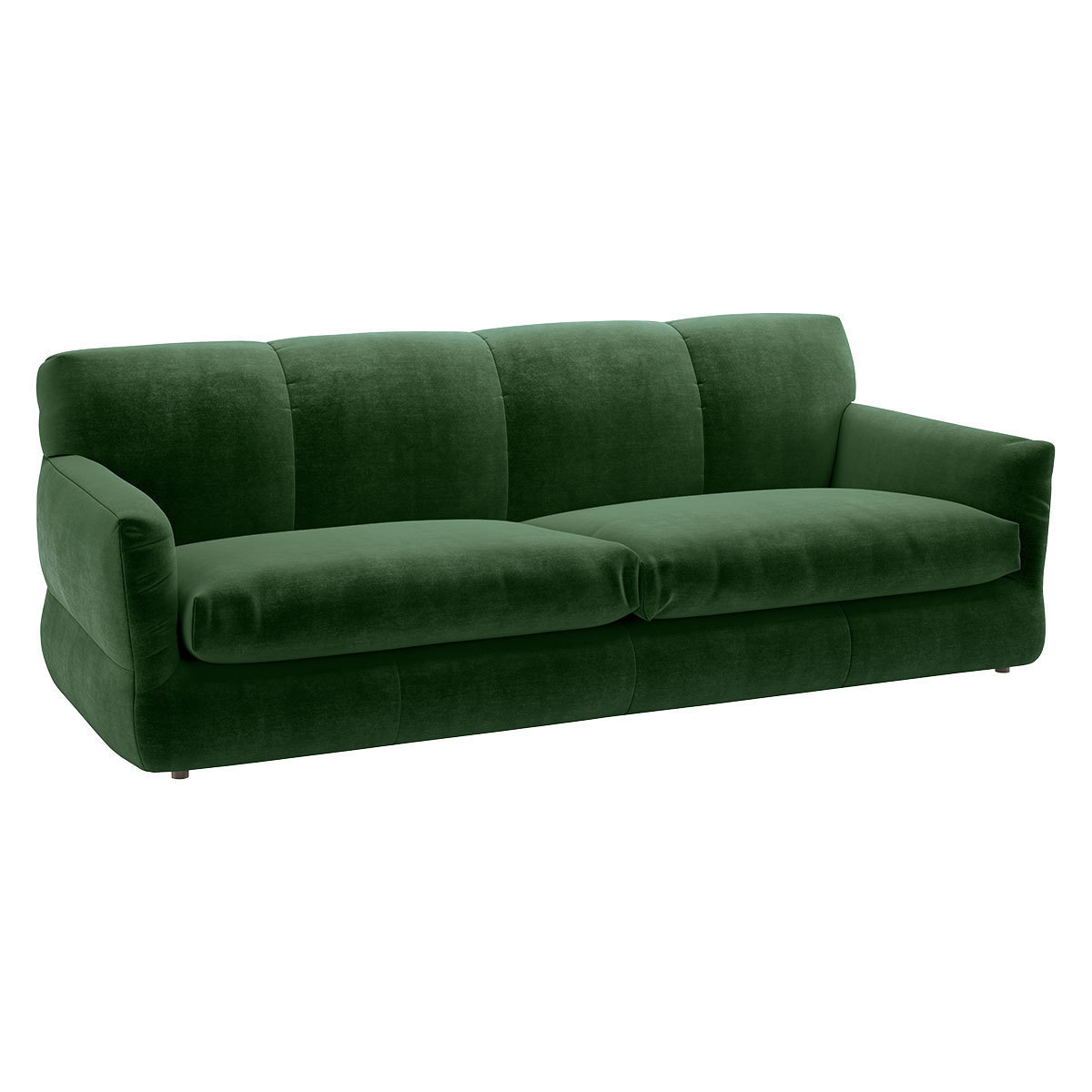 Newington Moss Green Velvet 3 Seater Sofabed, Moss Green – image 3