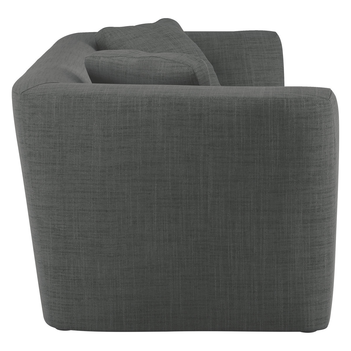 Forde Charcoal Grey Italian Woven FaBric 4 Seat Sofa, Charcoal – image 3
