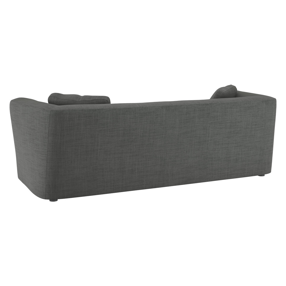 Forde Charcoal Grey Italian Woven FaBric 4 Seat Sofa, Charcoal – image 4