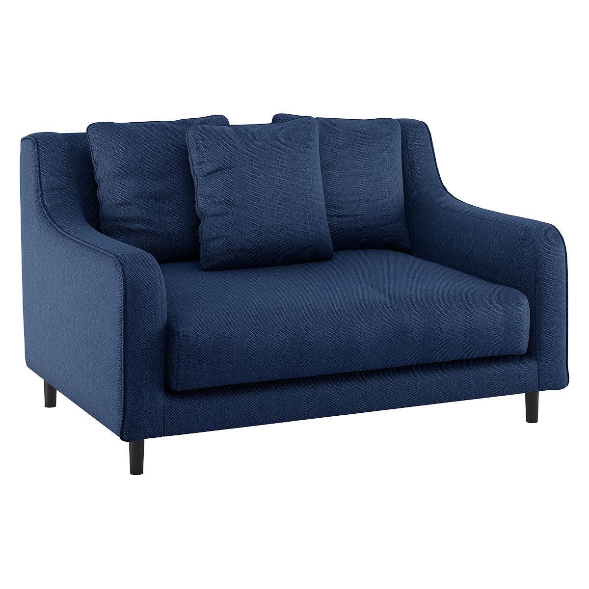 Swift Bleu FaBric Loveseat Sofa, Blue – image 3