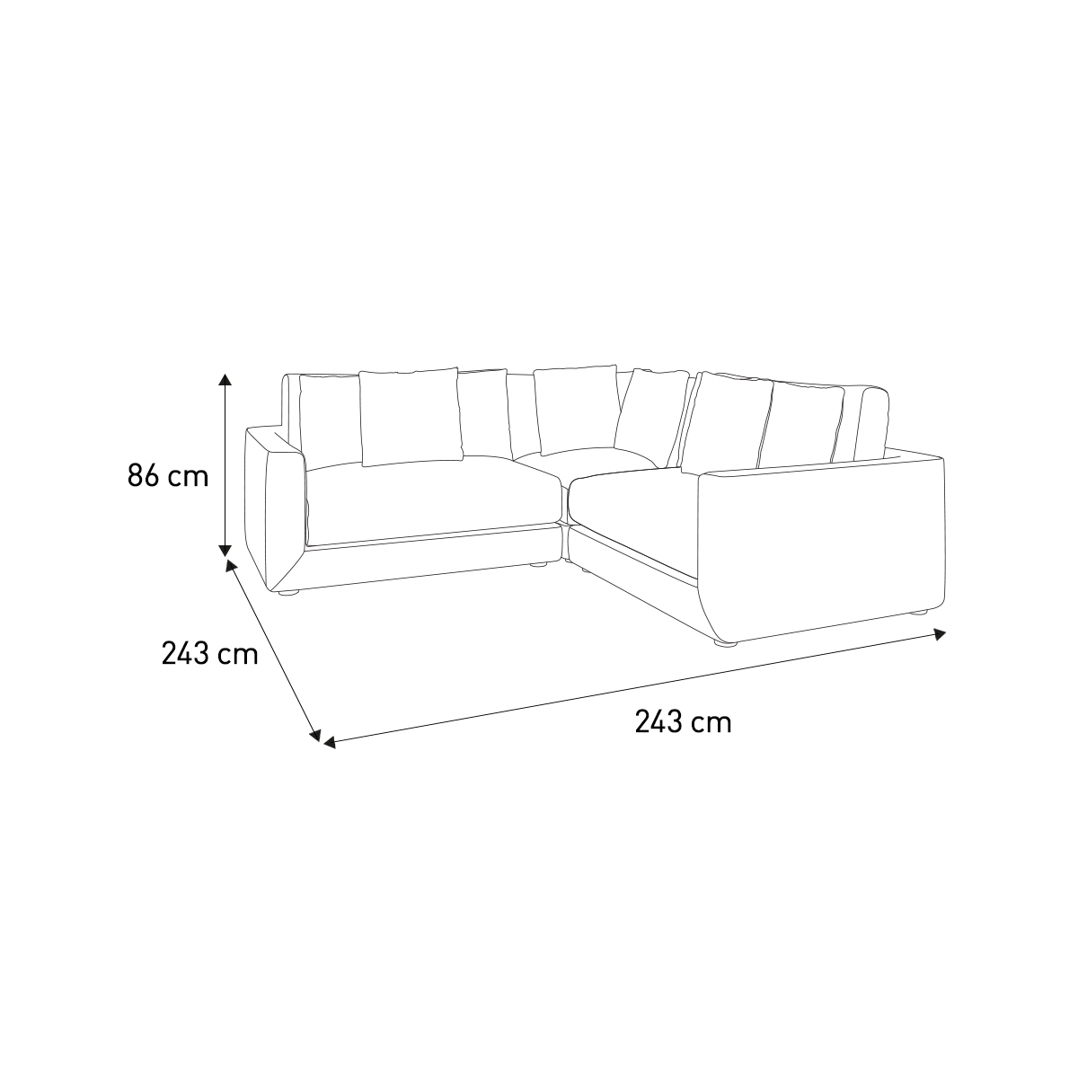 Rupert Dusty Rose Reversible Corner Sofa, Dusty Rose – image 7