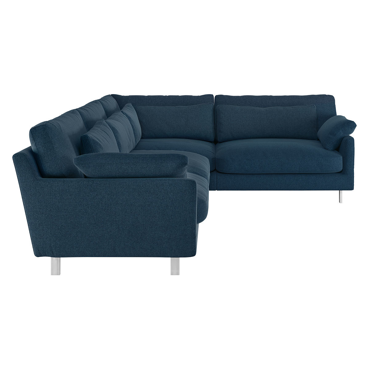 Cuscino Navy Blue Wool Tweed Left-Arm Corner Sofa, Navy – image 4
