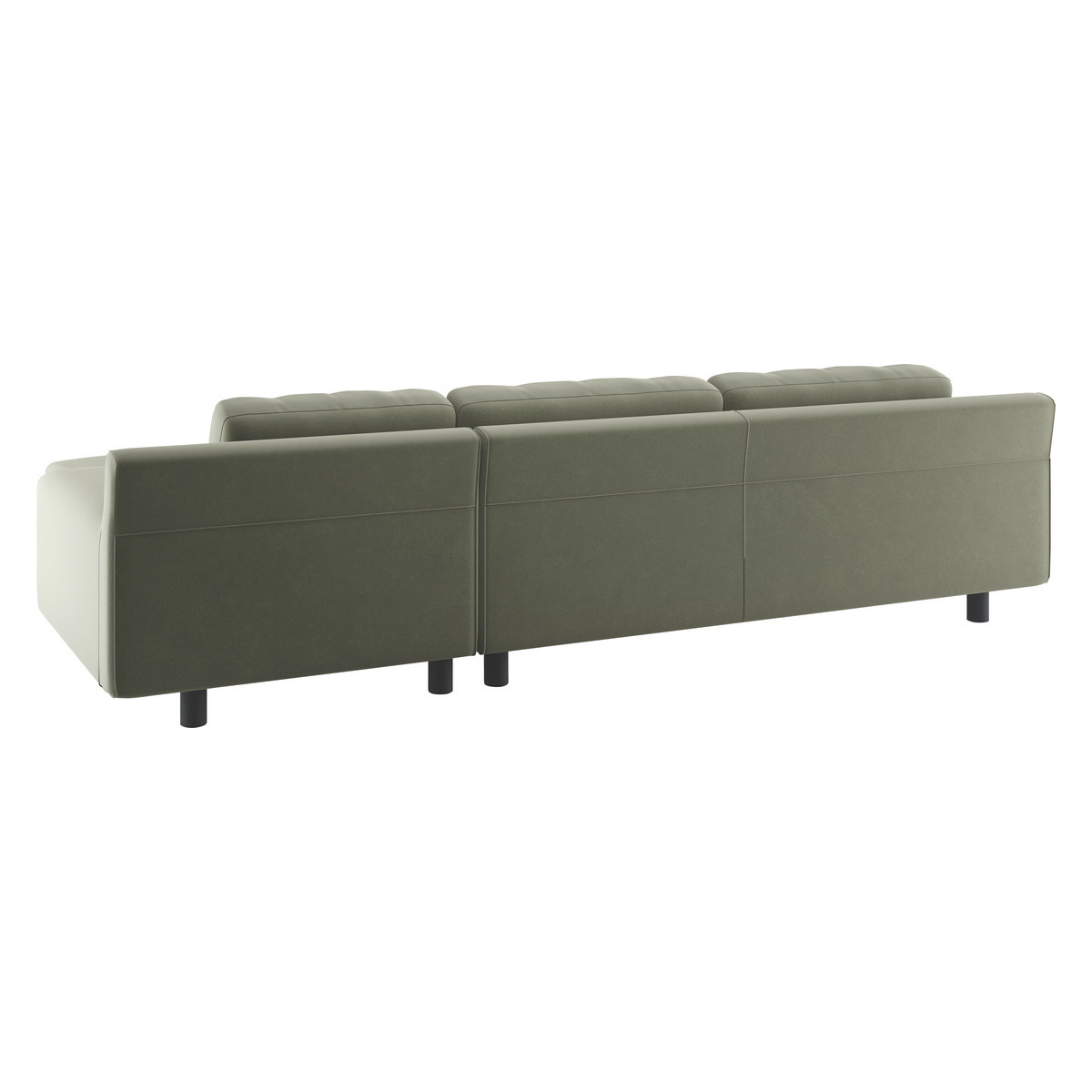 Hendricks Sage Green Velvet Right Arm Chaise Sofa, Green Green – image 5