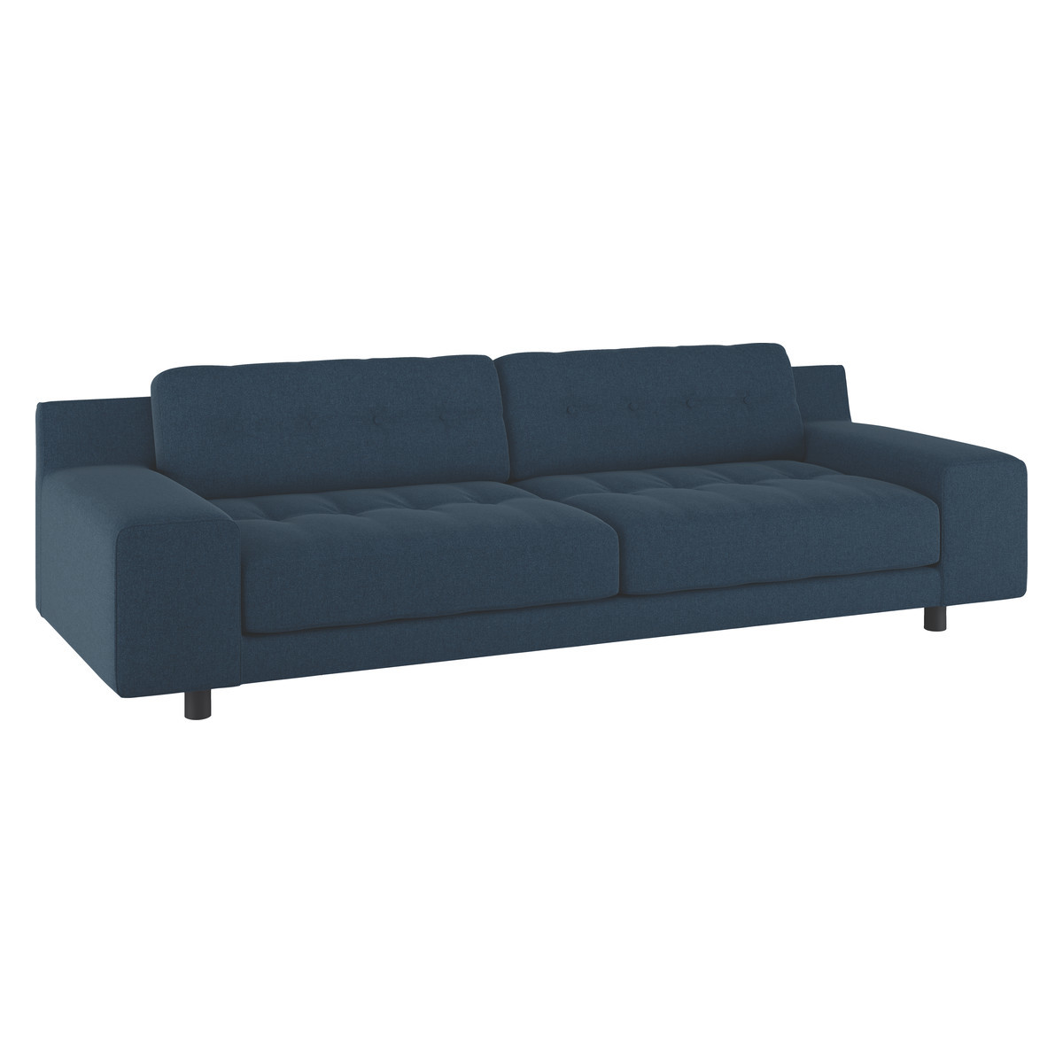 Hendricks Navy Blue Tweed Wool Mix 4 Seater Sofa, Navy – image 3