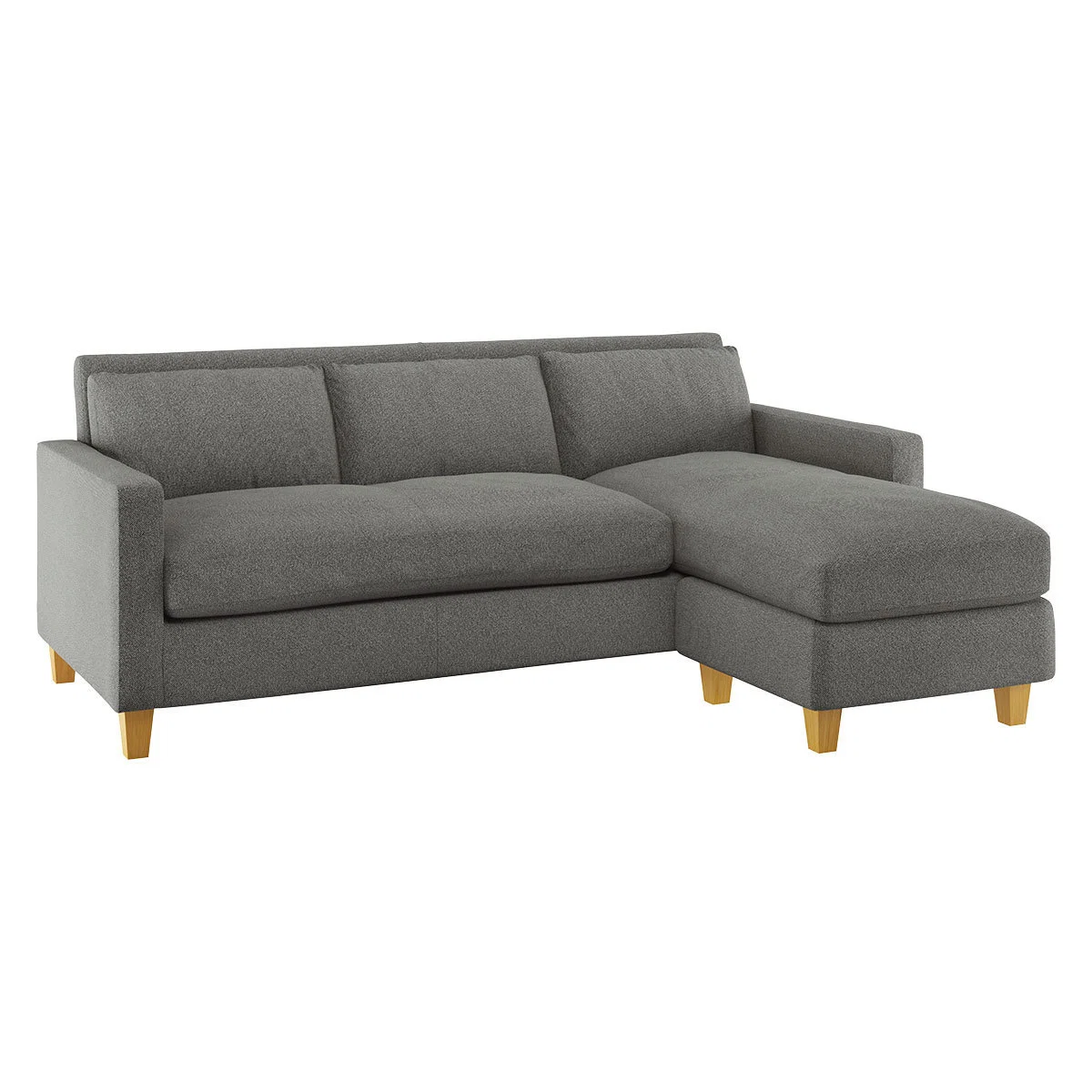 Chester Black & White FaBric Chaise Sofa, Black & White – image 3