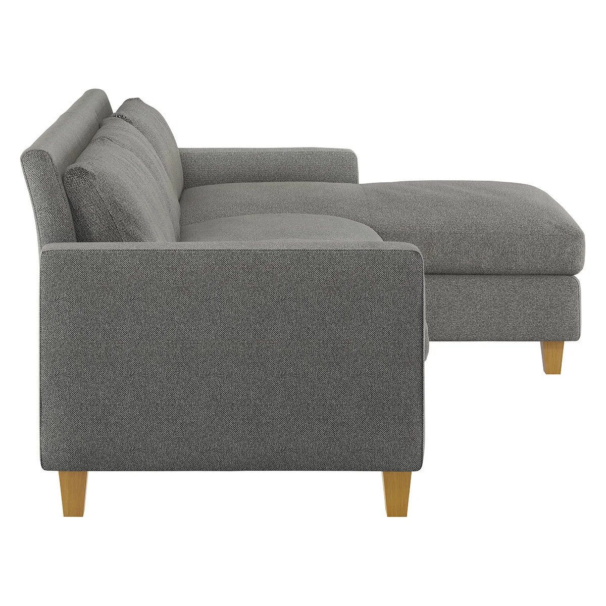 Chester Black & White FaBric Chaise Sofa, Black & White – image 4