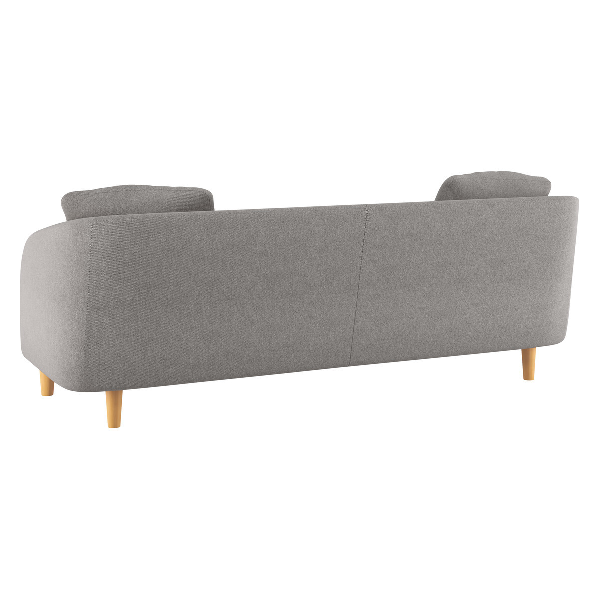 Colby Grey FaBric 3 Seater Sofa, Wooden Feet, Grey – image 6