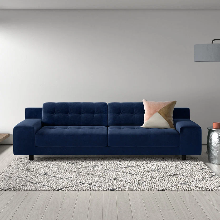 Hendricks Grey FaBric 4 Seater Sofa, Grey – image 2