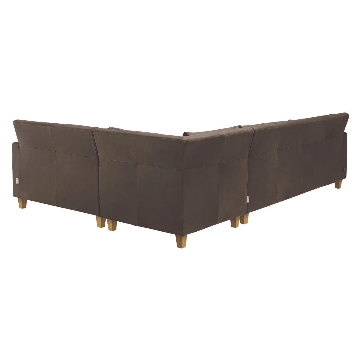 Chester Chocolate Brown Luxury Leather Left-Arm Corner Sofa, Dark Brown – image 5