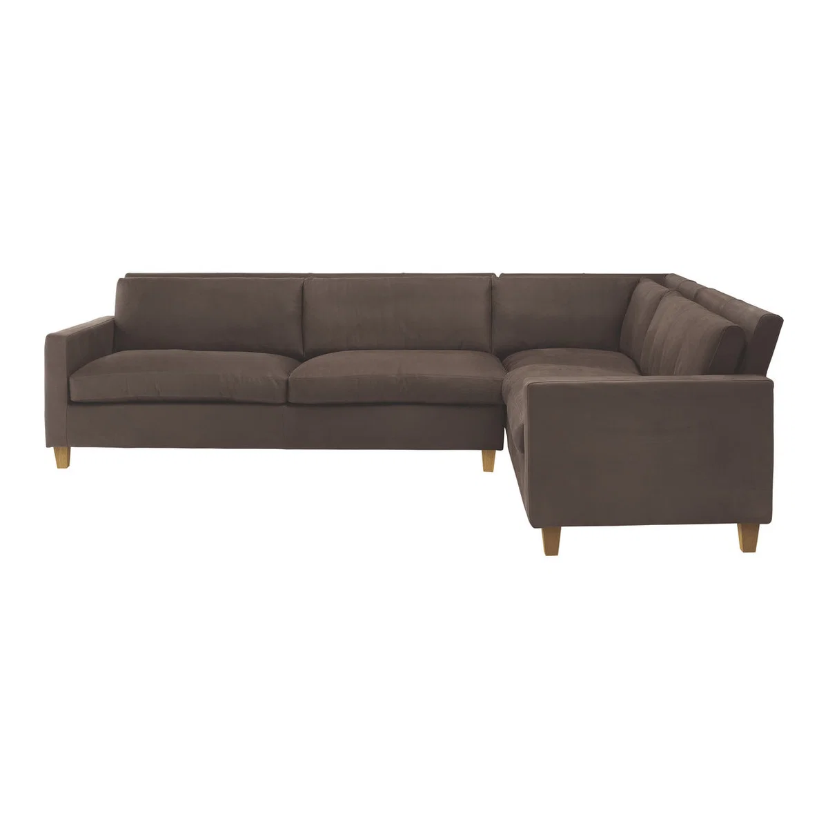 Chester Chocolate Brown Luxury Leather Left-Arm Corner Sofa, Dark Brown – image 1