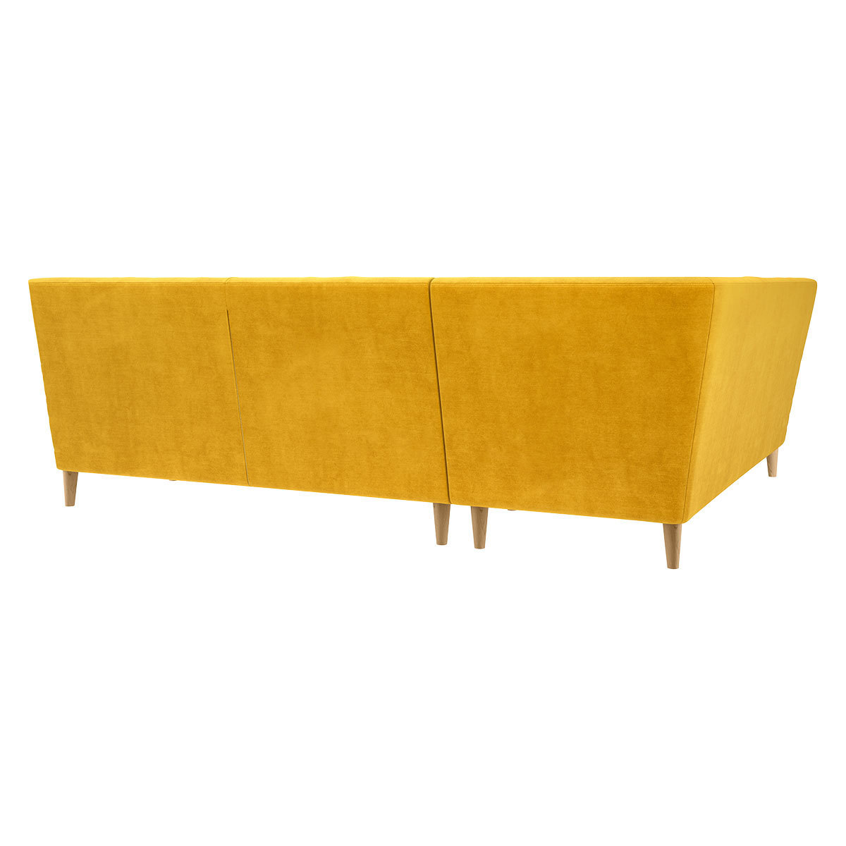 Keele Yellow Velvet Left -Arm Corner Sofa, Yellow – image 5